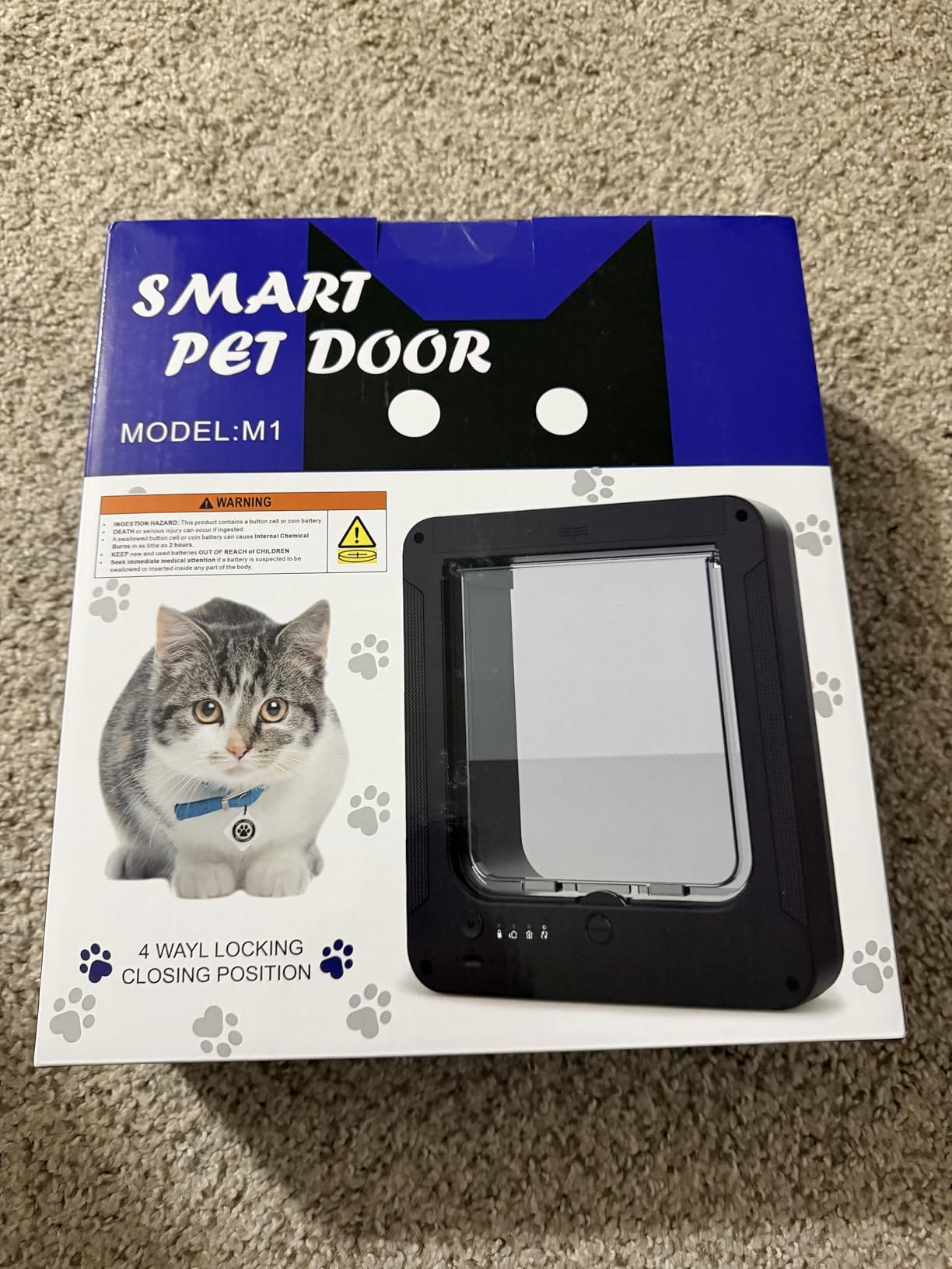 Smart Cat Door for Interior & Exterior, RFID Cat Pet Door with 3 Collar Sensor Keys & 1 Remote Control customer photo 1