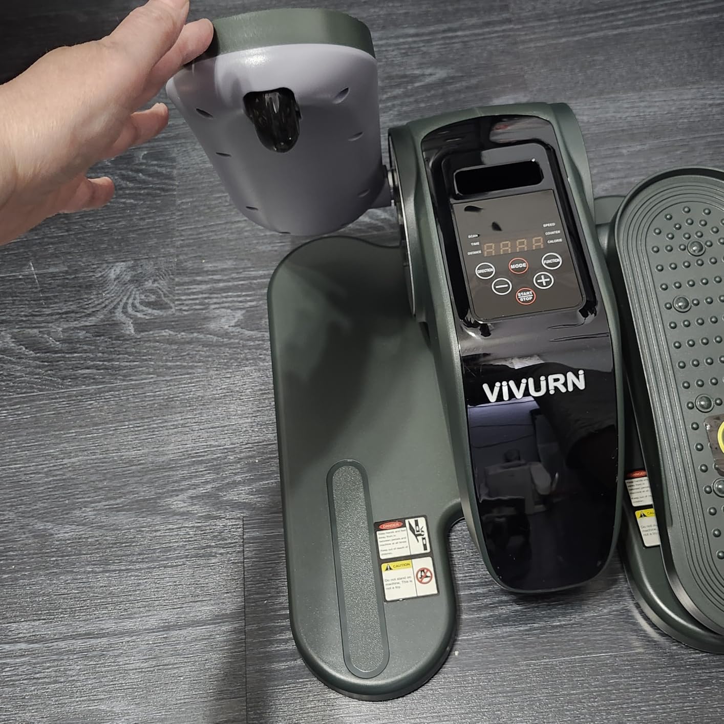 VIVURN-Upgraded Under Desk Elliptical 12 Speeds Forward & Reverse Manual & Auto Mode, Electric Leg Exerciser As Seen on TV for Seniors with Non-Slip Mat Quiet Smooth for Home Office, Gift for Mom Dad customer photo 1