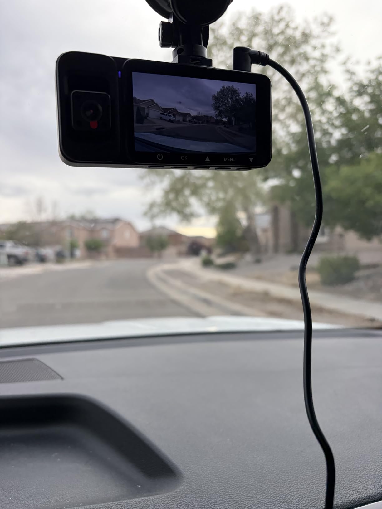 WECOOL 4K UHD 3 Channel Dash Cam Front and Rear Inside, Free 64GB Card Included, 360° Wide-Angle Full-View Dash Camera for Cars with Night Vision, 24H Parking Mode, G-Sensor, Loop Recording, 5GHz WiFi customer photo 1