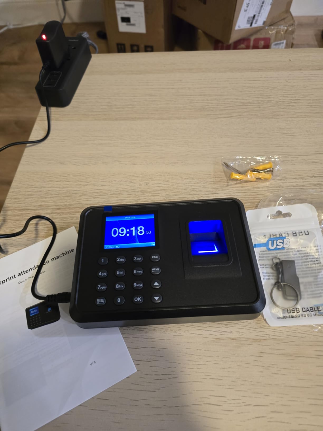 Clock in Machine for Employees, 2 in 1 Fingerprint/Digital Attendance, Small Business Automatic Calculate Hours, 0 Monthly Fees Time Clock, Biometric Clock in Machine for Employees with U-Disk customer photo 3