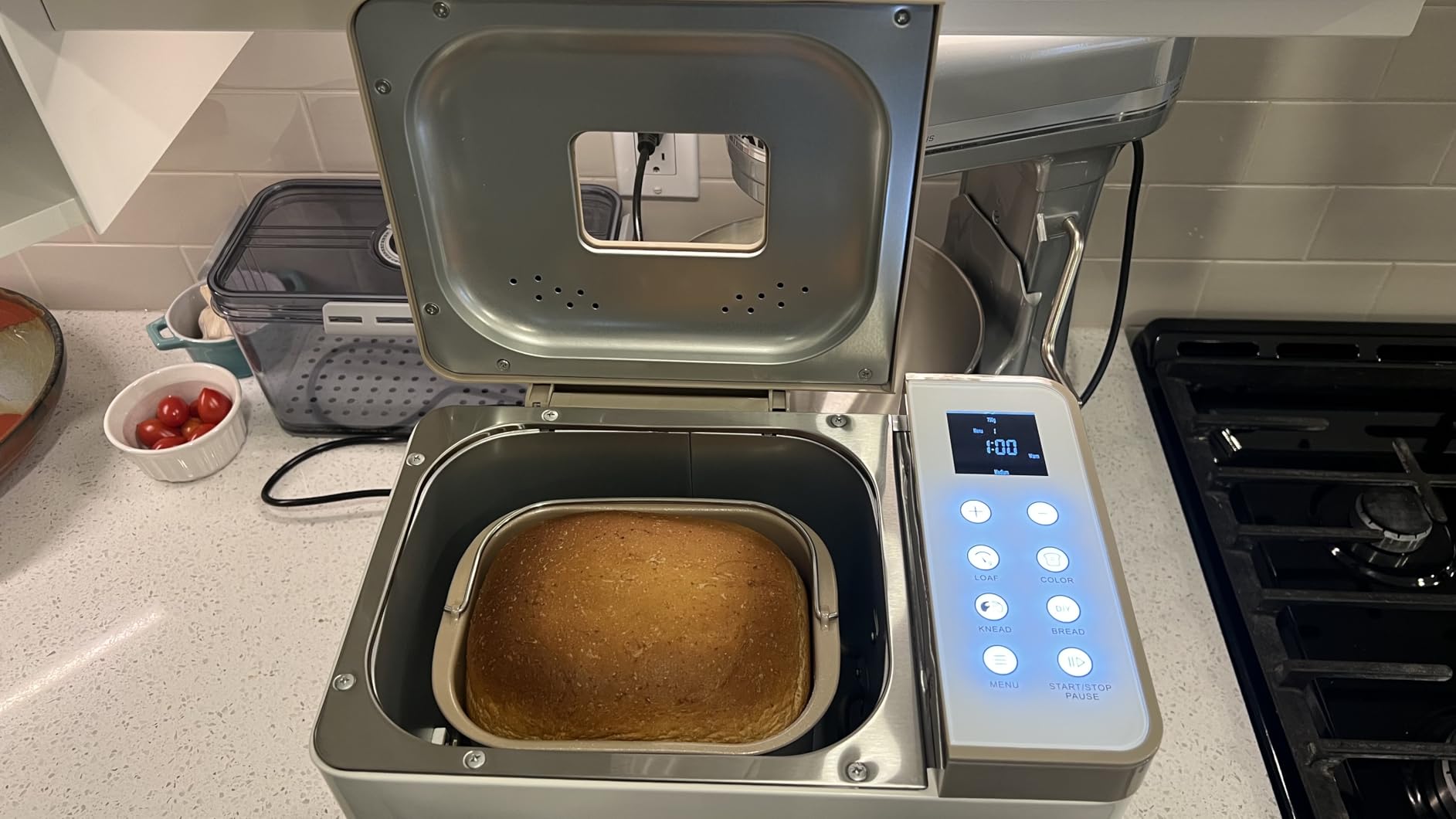 KBS 19-in-1 Programmable Bread Maker, 2LB Bread Machine with Healthy Ceramic Pan, Stainless Steel Bread Maker Machine with 15H Timer& 1H Keep Warm, Sourdough, Gluten Free, 3 Crust Colors, 53 Recipes customer photo 2