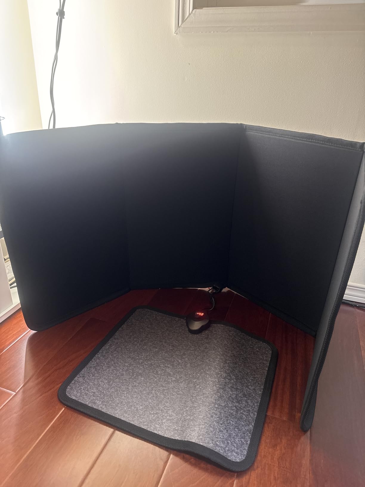 Under Desk Heater Foldable, Quiet Space Heater for Office with Timer, 8 Temp Levels, Auto Shut Off, Energy Efficient, Portable Foot Warmer customer photo 1