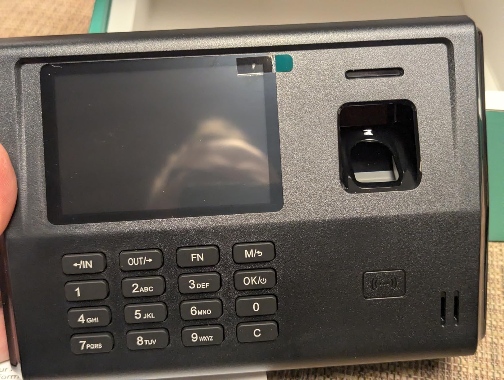 ANVIZ Time Clocks for Small Business Employees CX3 - No Monthly Fee No Software Required - Fingerprint Biometric Clock in and Out Machine - Right Out of The Box, Finger + RFID + Pin Punching customer photo 4