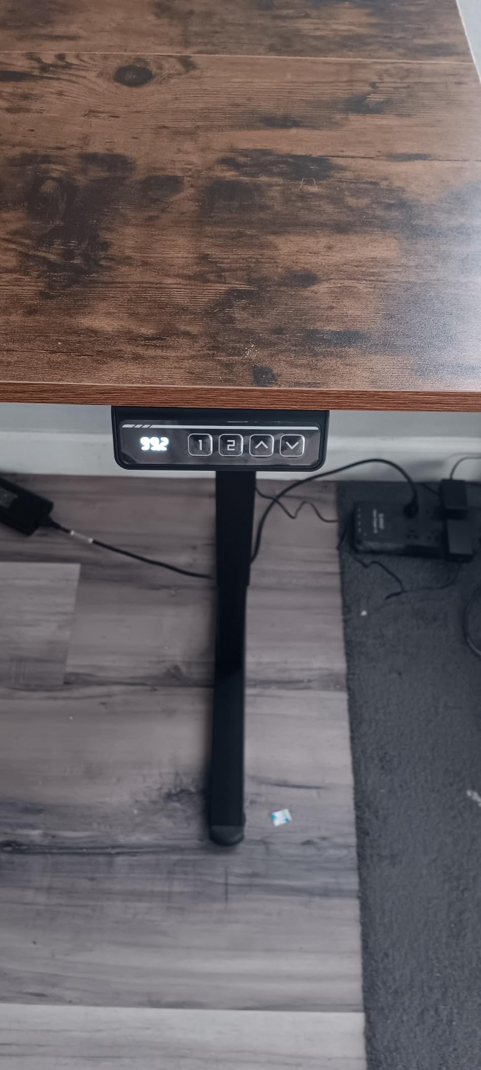 PayLessHere Electric Standing Desk 48x24 Inch Height Adjustable Desk Large Space Office Computer Desk with Headphone Holder 2 Memory Function for Home Office,Brown customer photo 1