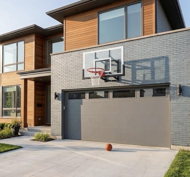 45'' Wall Mounted Basketball Hoop with Shatterproof Backboard, Wall Mount Basketball Goal with Adjustable Height for Garage, Indoor & Outdoor Use customer photo 1