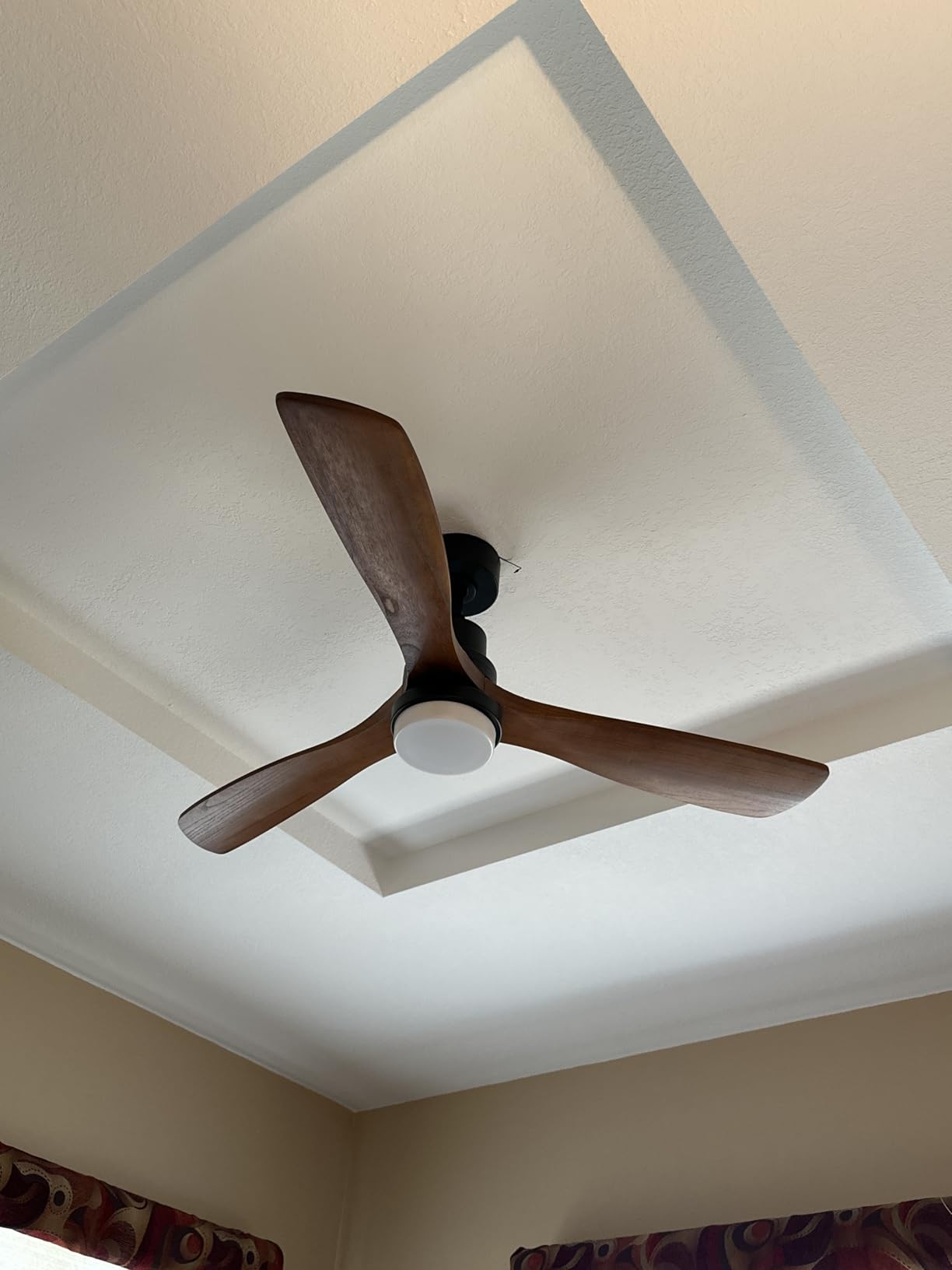 Sofucor Smart Ceiling Fan with Light, 52 Inch Solid Wood Ceiling Fans with Lights and Remote, Work with Alexa/Google, Low Profile Indoor/Outdoor Ceiling Fan, Quiet DC Motor, for Bedroom Patio Farmhouse customer photo 1