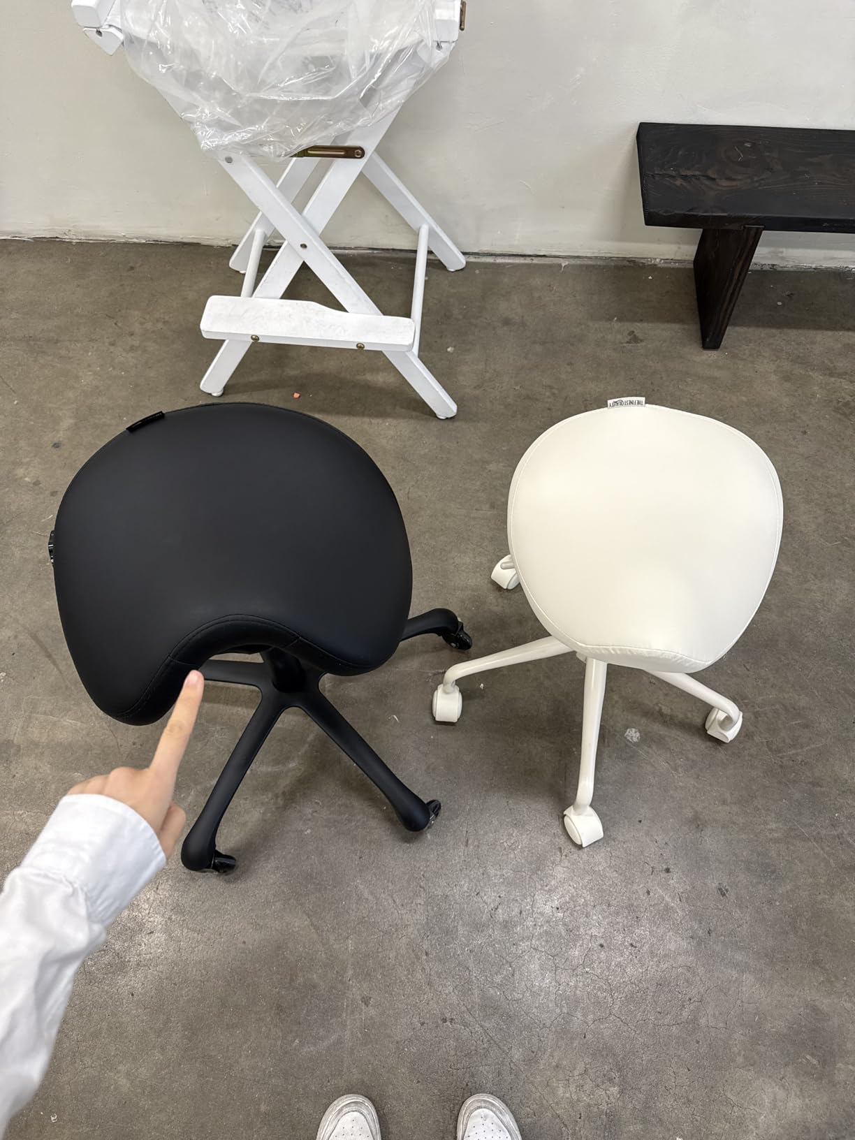 Premium Multifunctional Ergonomic Saddle Chair 507 INOA for Hygienist Clinic, Spa, Massage, and Dental Hygienist - Rolling Swivel Stool (Black, Standard 507) customer photo 1
