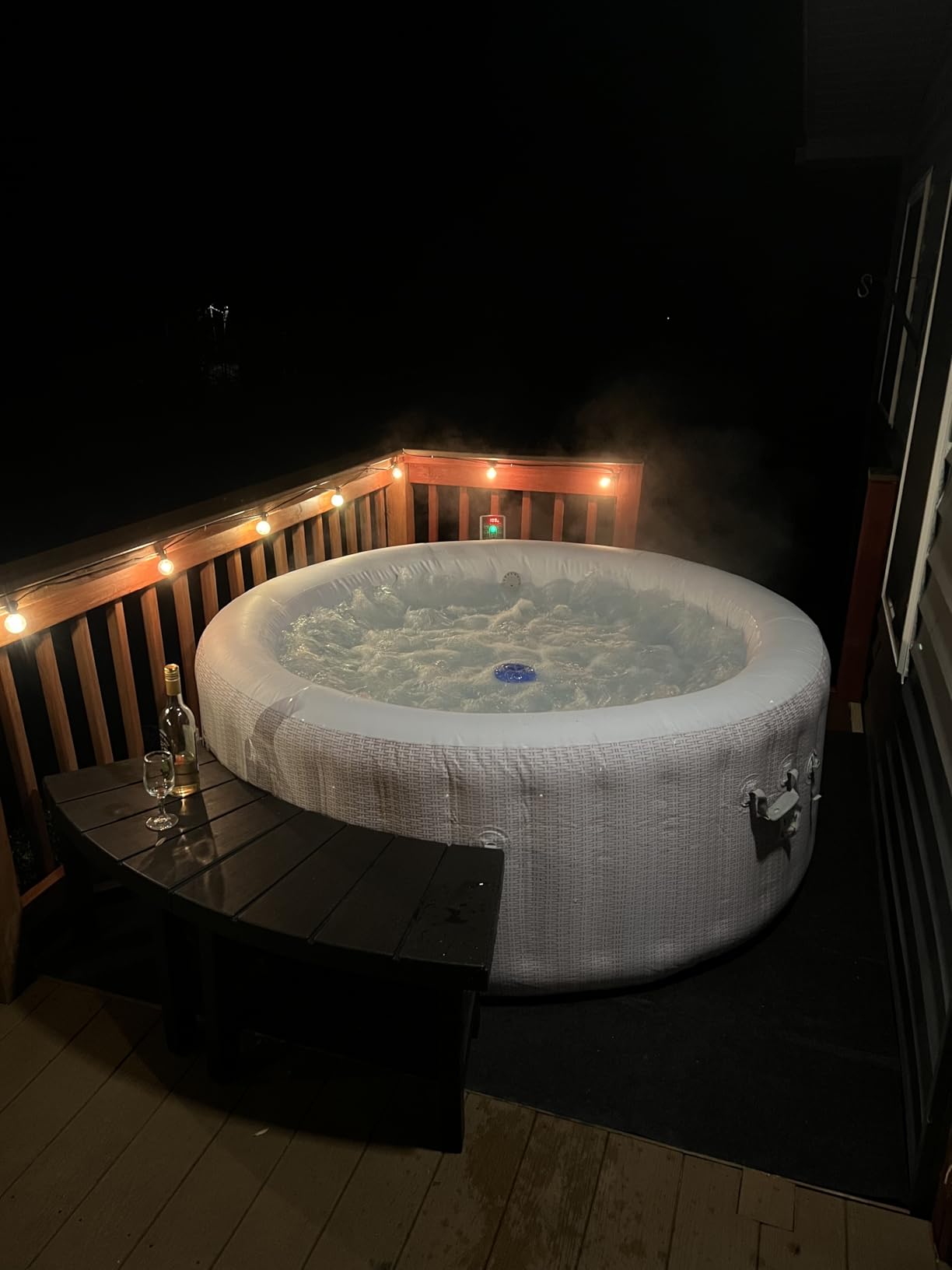 Bestway SaluSpa Miami 2 to 4 Person Inflatable Hot Tub, Round Energy-Efficient Portable Outdoor Spa with 120 AirJets, 71