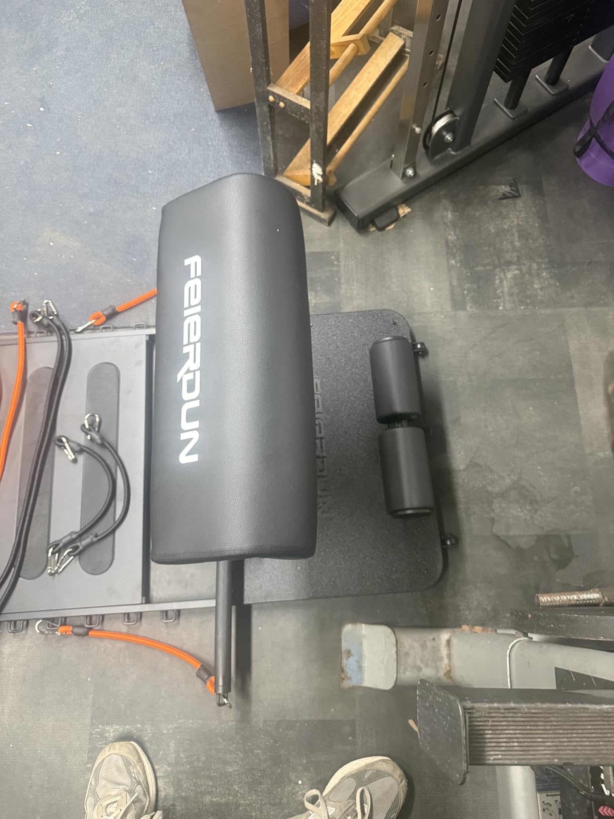 FEIERDUN HT1 Hip Thrust Machine for Home Gym, 350lbs Glute Workout Equipment with Padded Barbell Bar and Resistance Bands, Foldable Hip Thrust Bench for Hip Thrust, Sissy Squat customer photo 2
