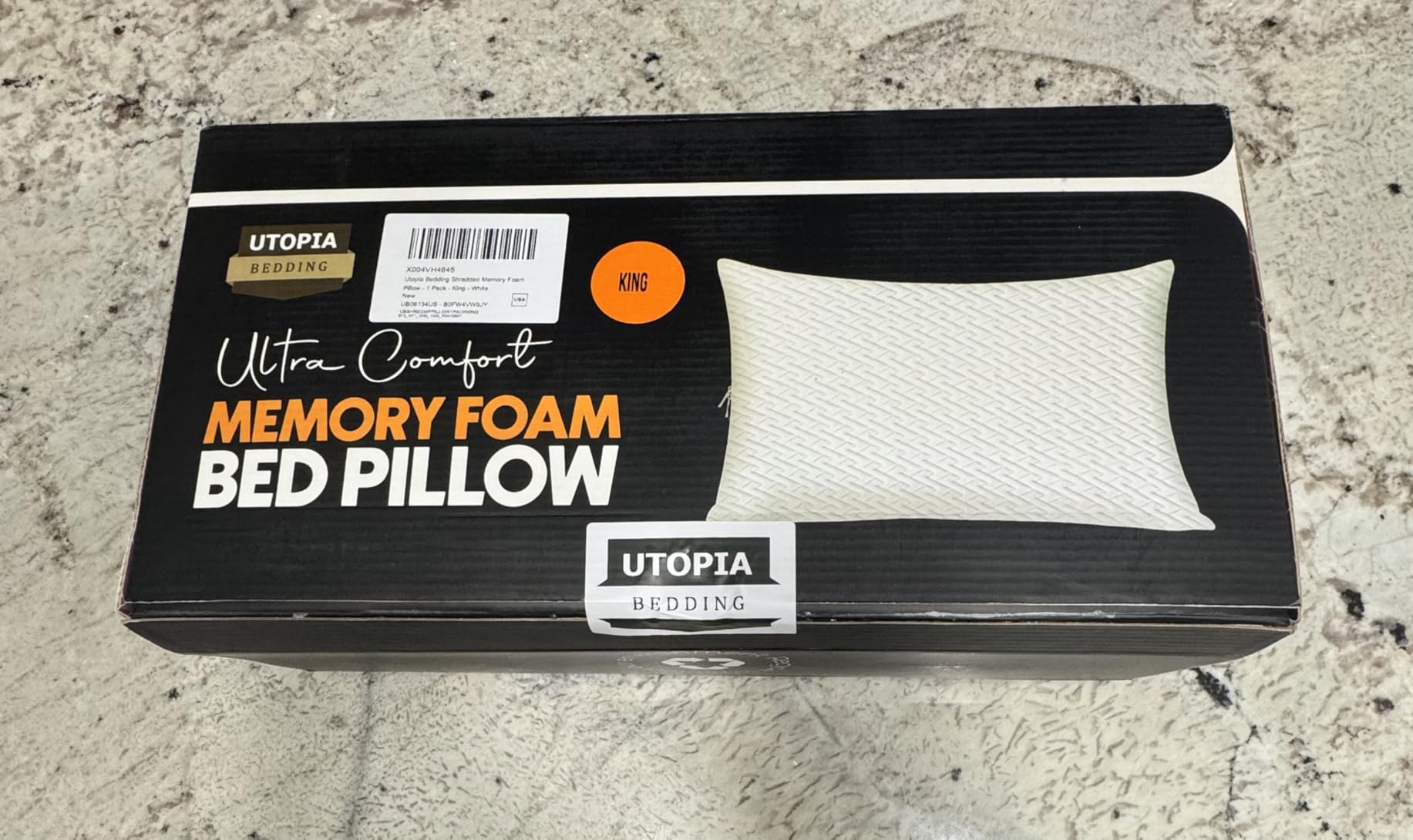 Utopia Bedding Shredded Memory Foam Pillows (Queen), Cooling Adjustable Bed Pillows for Sleeping with Washable Pillow Case, Back, Stomach and Side Sleeper Pillow, Plush and Supportive (1 Pack) customer photo 2
