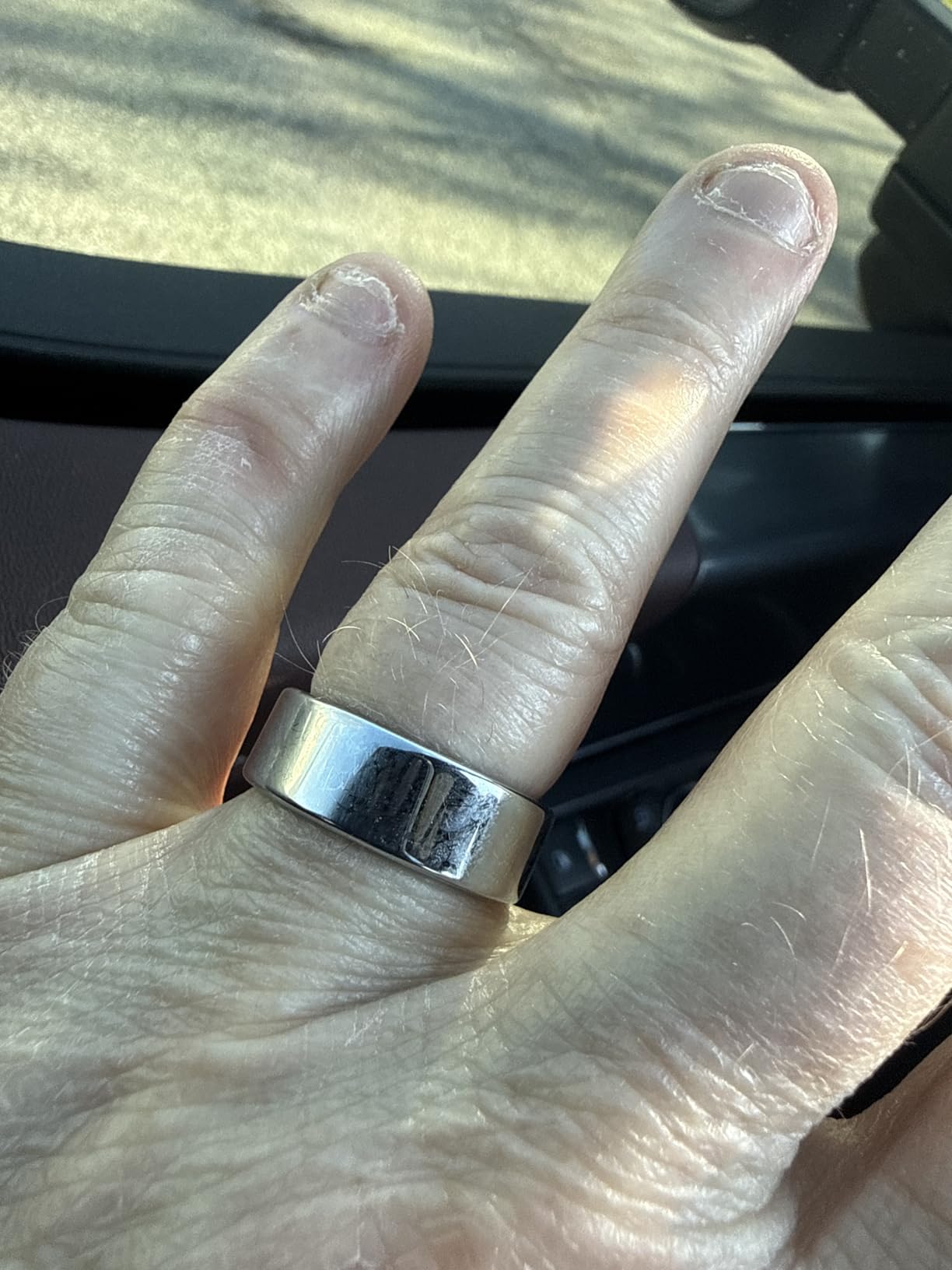 Smart Health Ring, Featuring Stress and Sleep Monitoring Functions, Compatible with iOS and Android, Waterproof Fitness Tracker for Women & Men, No Subscription Fee. (Black, 9) customer photo 1