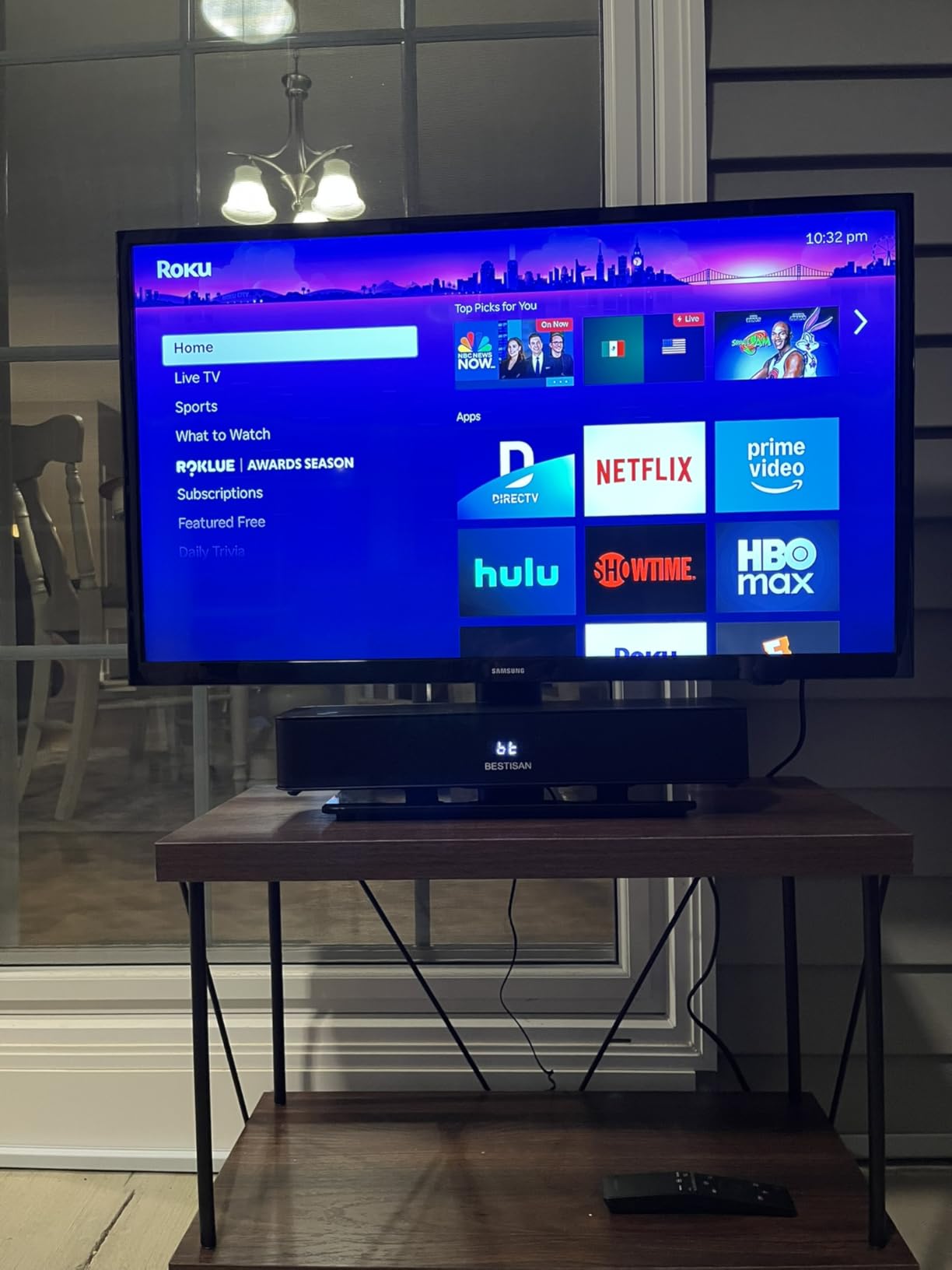 BESTISAN 2.1CH Sound Bar for TV, 100W Peak Power, Built-in Subwoofer, 16.5