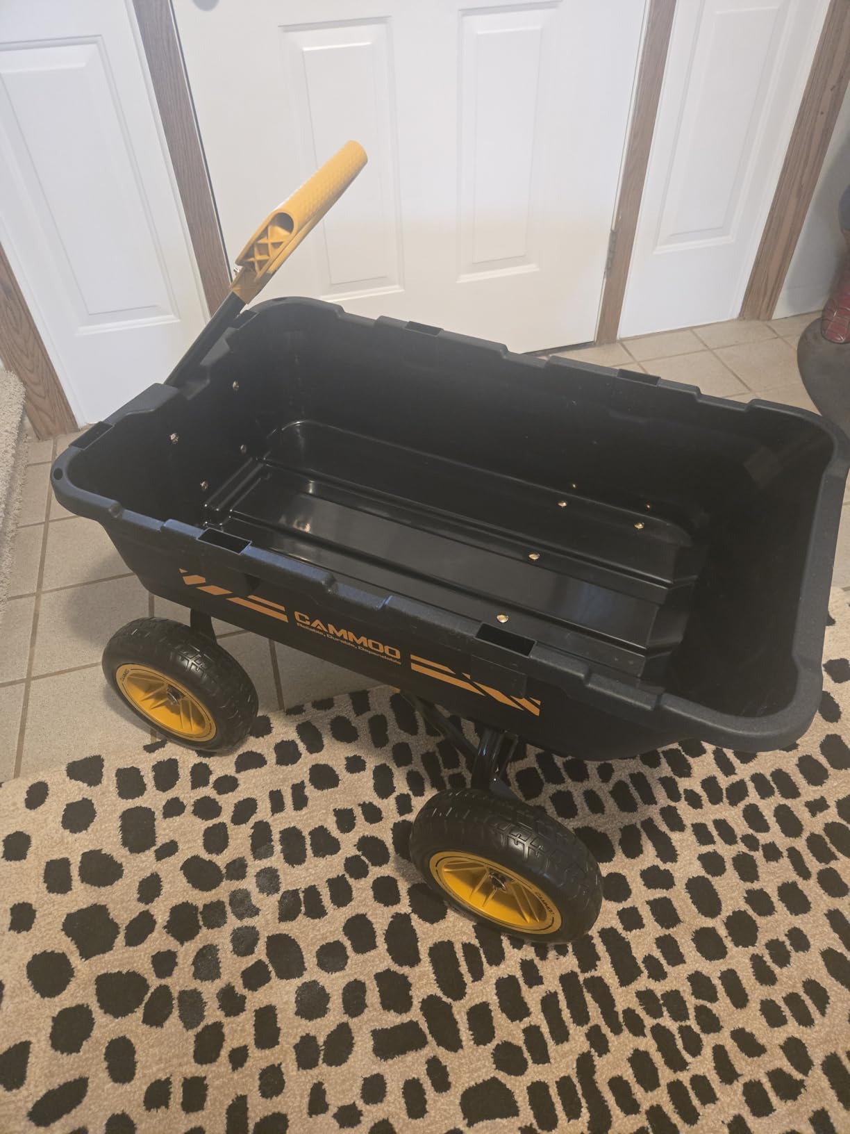 CAMMOO 10in NO-FLAT TIRES 900lb Heavy-Duty Garden Dump Cart DIY Expandable Capacity Over 4 Cu.Ft. Utility Wagon with Quick-Release Dumping & Prime Grade 100% Virgin Polypropylene-Not Recycled Material customer photo 2