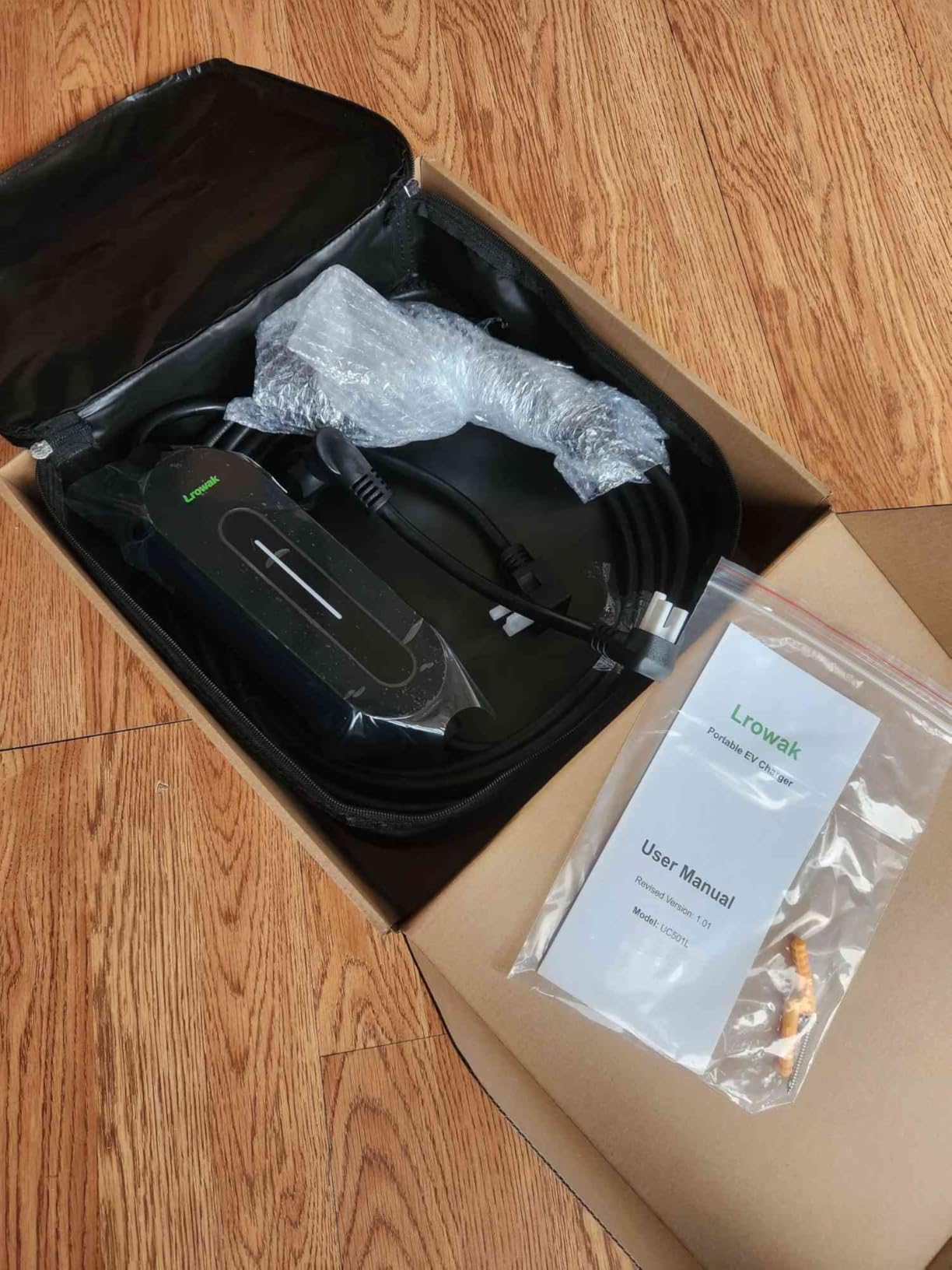 Level 1&2 Portable EV Car Charger, 16 Amp 110V-240V, with 21FT Cable NEMA 6-20P Plug NEMA 5-15 Adapter, J1772 Electric Vehicle Charging for All PHEV/EV customer photo 2