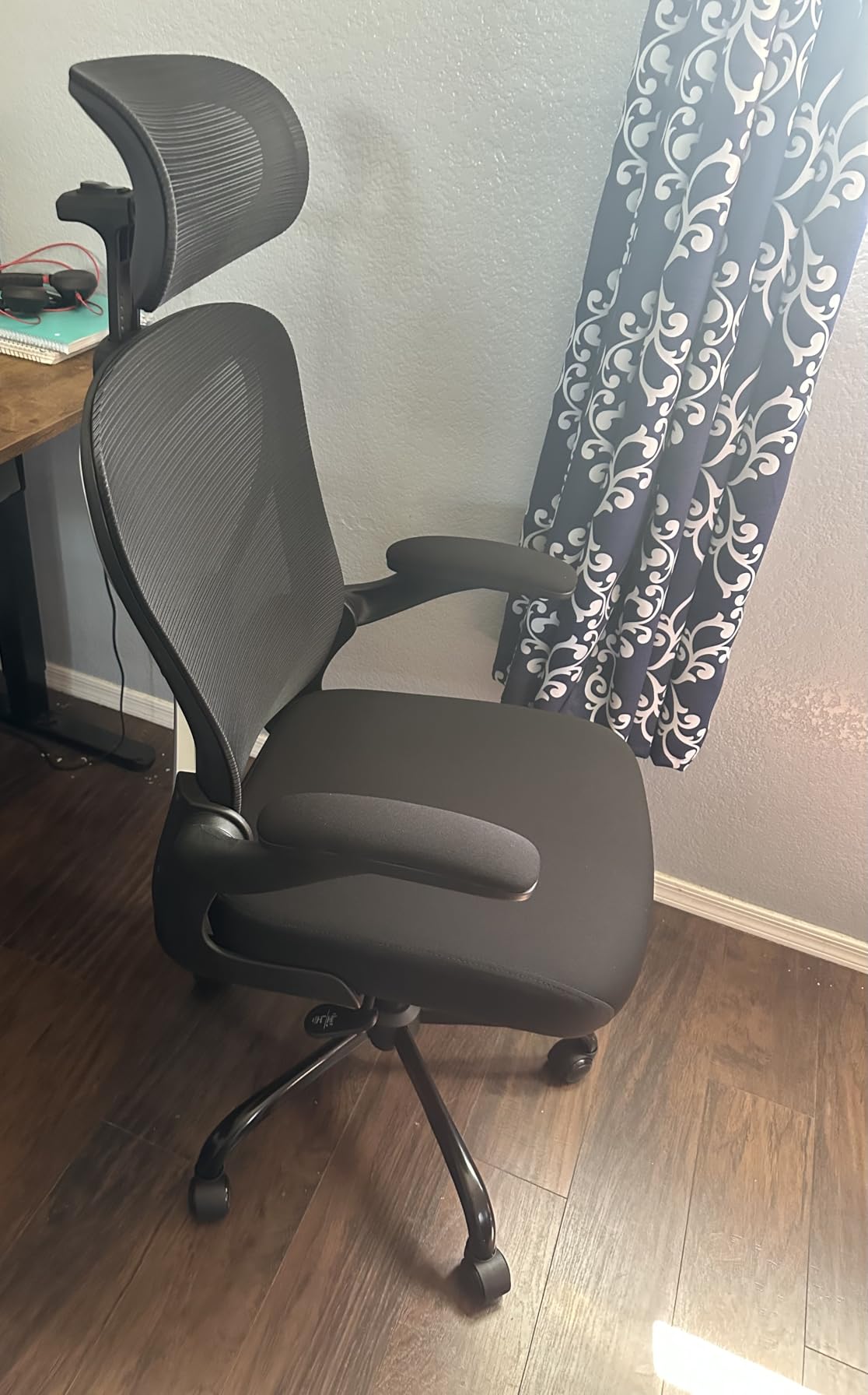 Office Chair for Back & Neck Pain Relief - Virgin Foam Seat, 2D Adjustable Lumbar & 3D Headrest, Flip-Up Armrests, Tilt & Rock customer photo 2