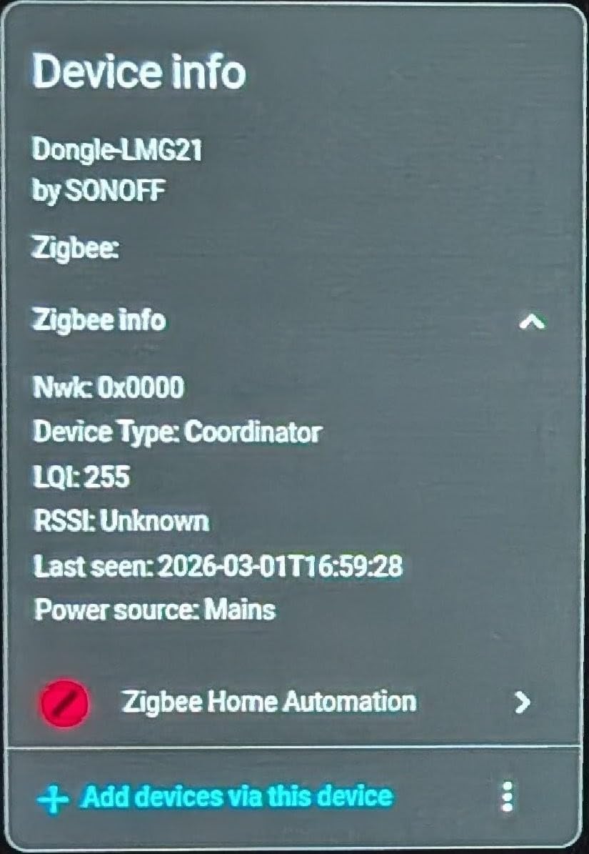 SONOFF Zigbee 3.0 & Thread Dongle Lite (EFR32MG21) | USB Stick Coordinator for Home Assistant & Zigbee2MQTT customer photo 2