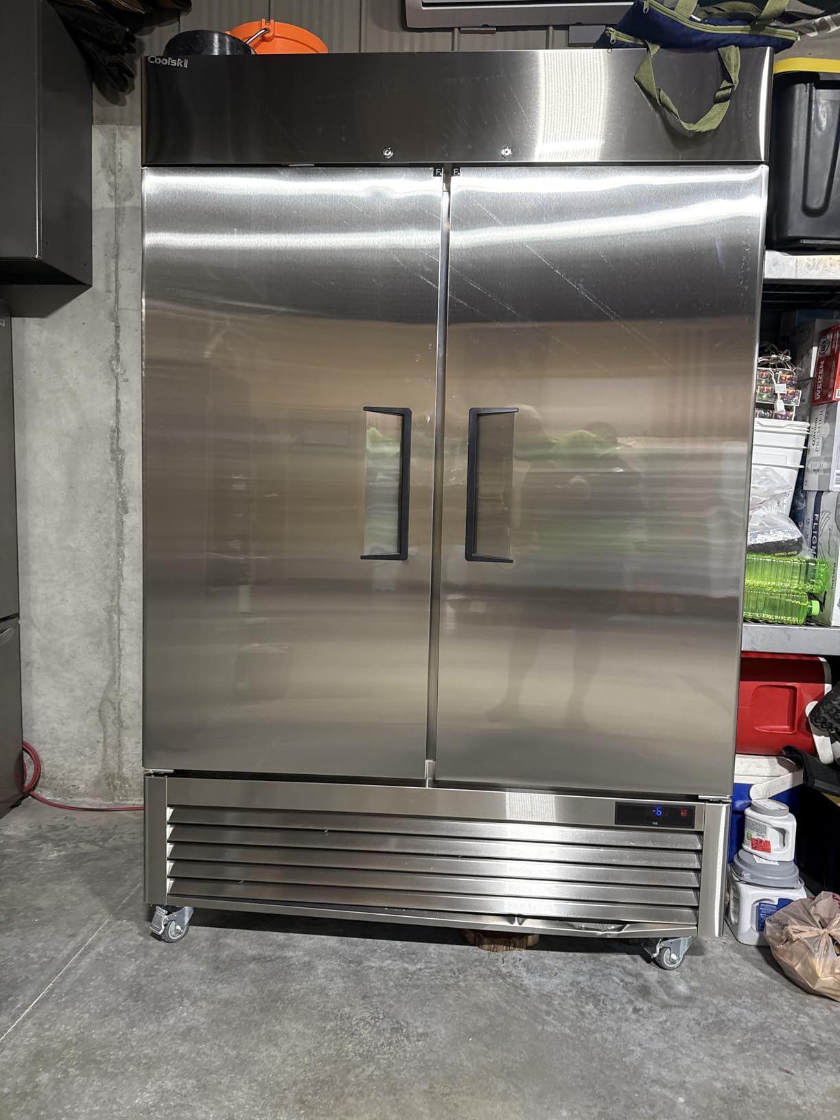 Coolski 82'' Commercial Freezer 3 Doors, Reach-IN Upright Freezer for Restaurants Bars Garages, 72 Cu.Ft Auto Defrost -13 to -5℉ Temp Control Fan Cooling, ETL NSF Approved customer photo 1