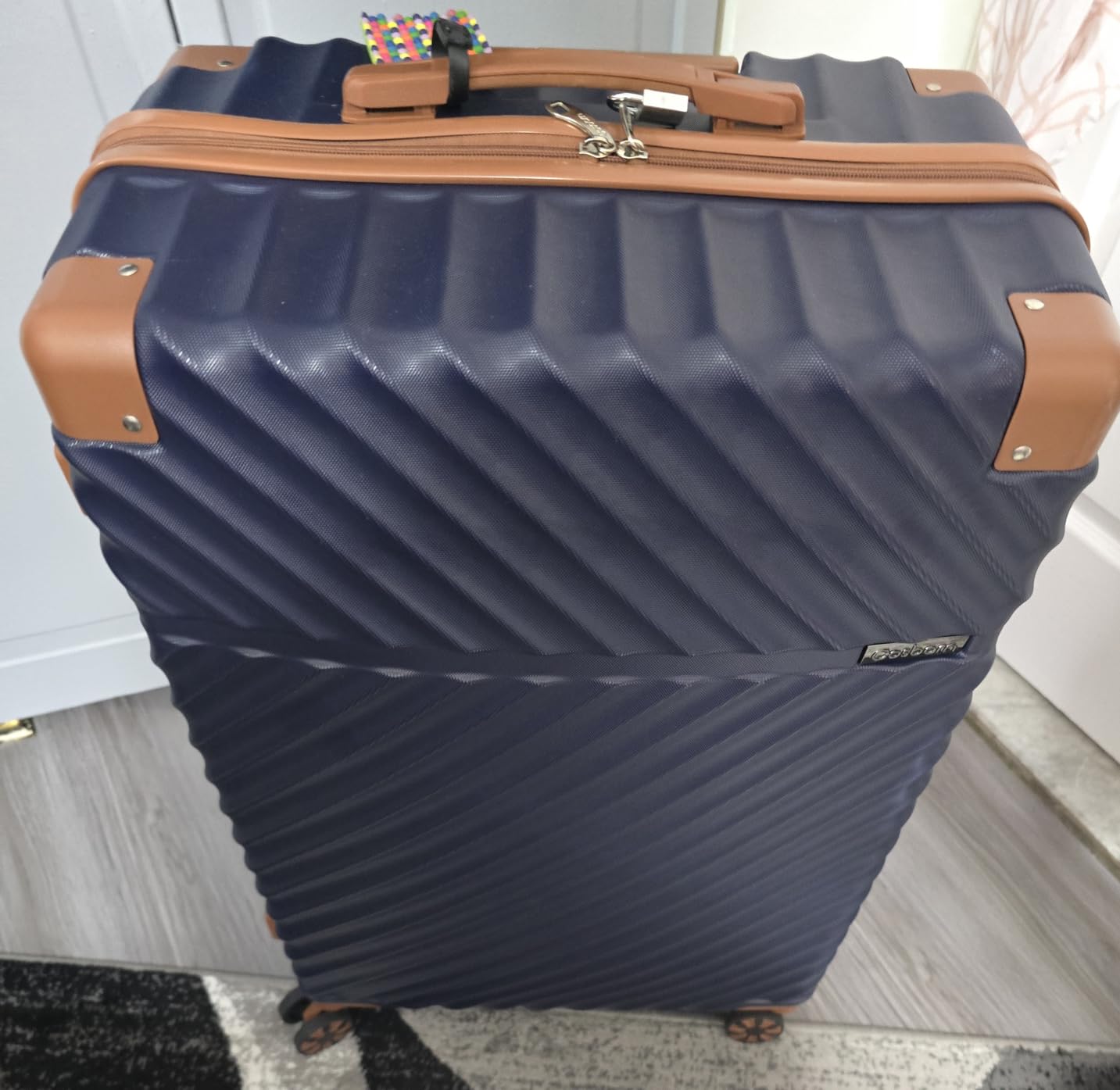 Luggage Sets 5 Piece with TSA Lock Spinner Wheels, Unisex Hard Case ABS Suitcase Set, Hardshell Lightweight Waterproof Travel Hardside Suitcases with Wheels for Women Men,Beige customer photo 1