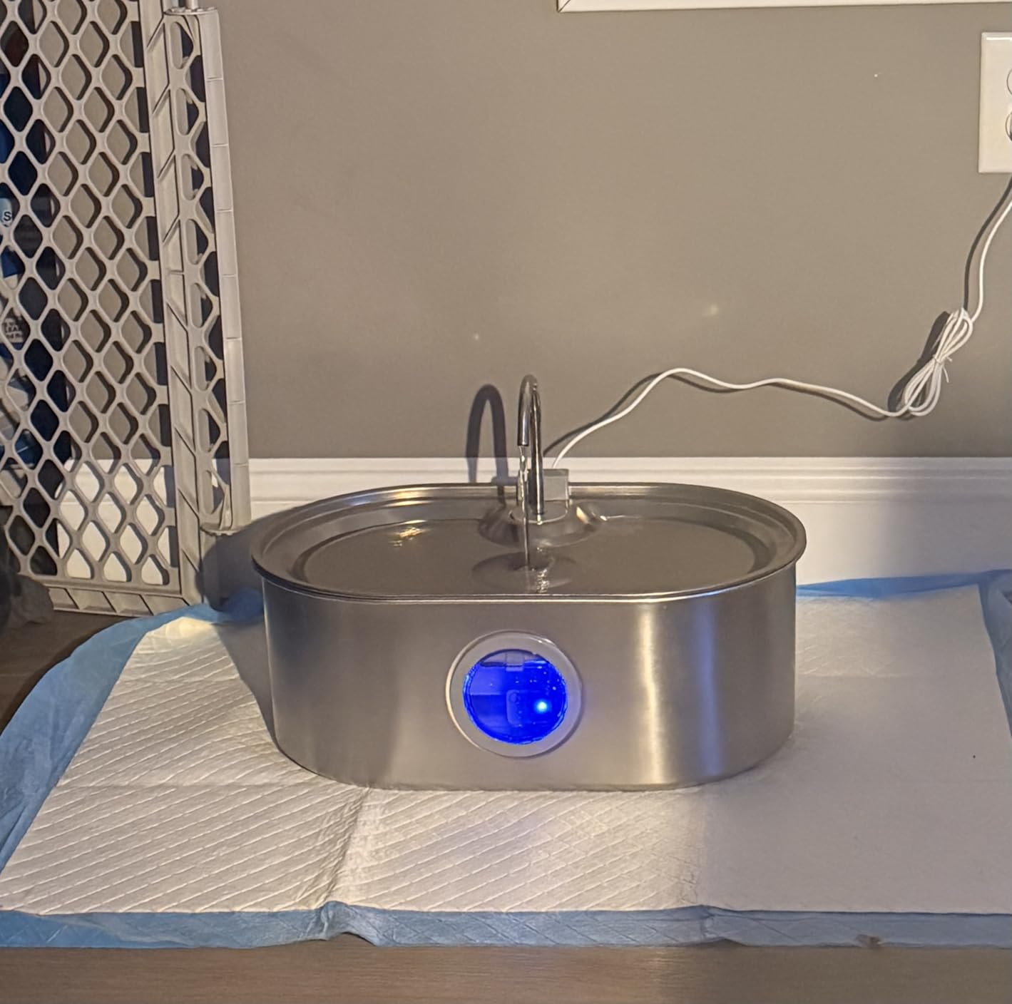 4.2Gal Dog Water Fountain for Large Dogs, 16L Stainless Steel Dog Fountain Water Bowl with Multi-Filtration & Deeper Drinking Tray, Extra Large Pet Water Fountain with Water Window & LED, Ultra-Quiet customer photo 2