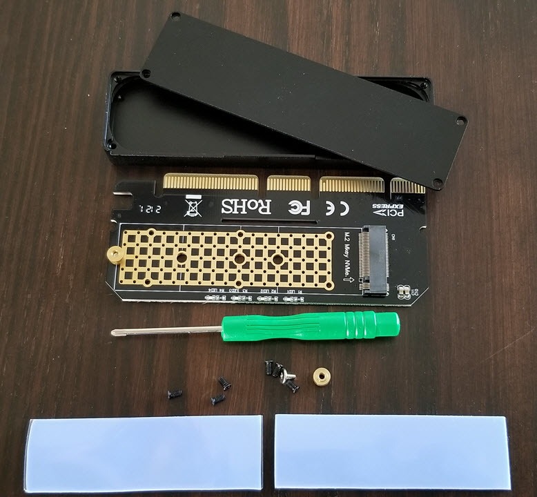 NVMe PCIe Adapter, RIITOP M.2 NVMe to PCI-e 5.0 x4/x8/x16 Card with Heat Sink for M.2 (M Key) SSD 2280/2260/2242/2230 [Upgraded] customer photo 2