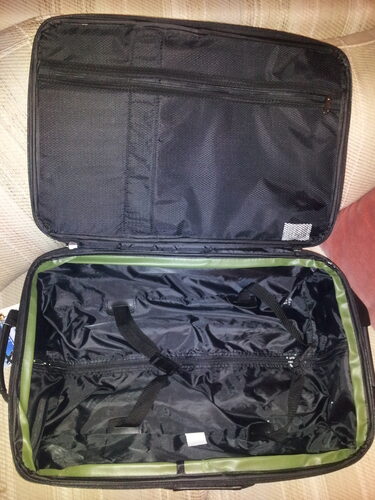 U.S. Traveler Rio Lightweight Softside Rolling Carry-on Suitcase, 4-Wheel Single, Teal customer photo 2