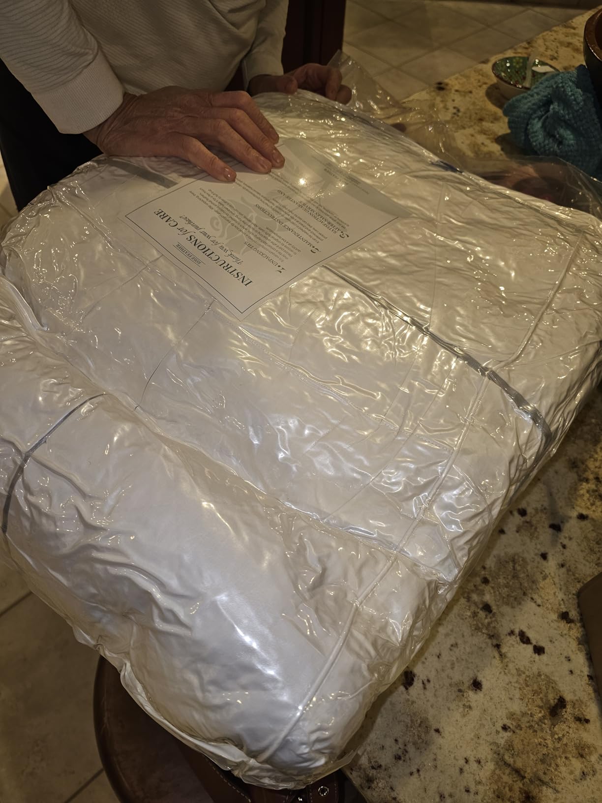 Dual Layer Goose Feather Down Mattress Topper Queen, White Feather Bed Topper, Down Mattress Protector with Straps, Pillowtop Featherbed Pad, 100% Organic Cotton Fabric (78x80 Inch) customer photo 2