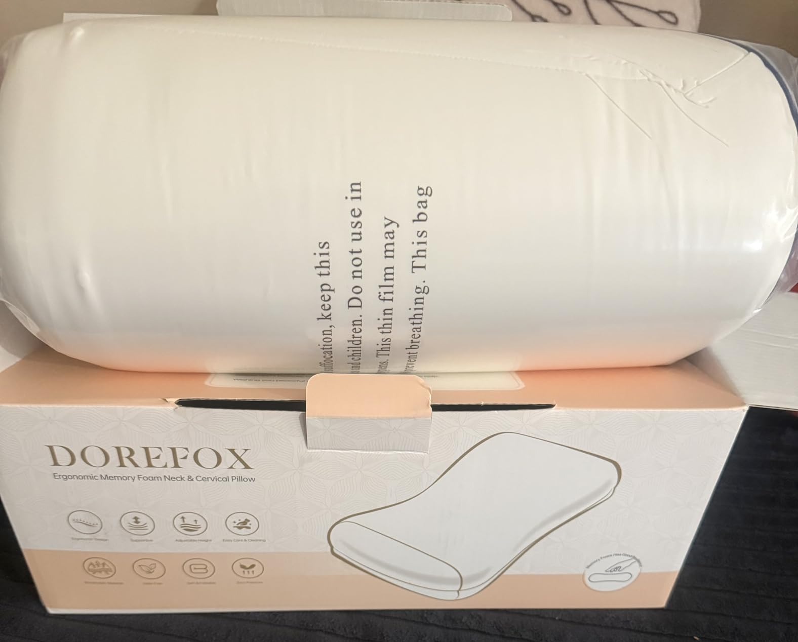 Cervical Neck Pillow for Neck & Shoulder Support, Adjustable Memory Foam Pillow with Customizable Height and Firmness, Ergonomic Pillow for Side, Back, Stomach and Combination Sleepers customer photo 1