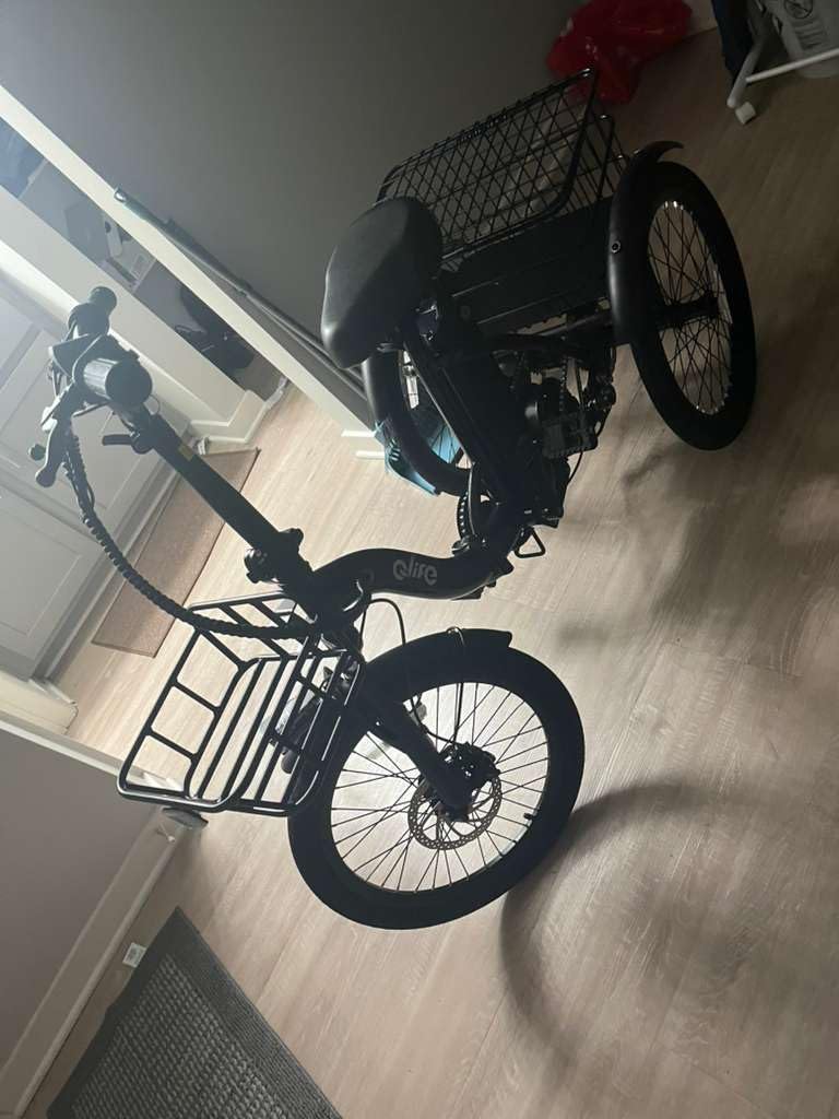 Qlife Triker Electric Bike, Peak 750W/1200W Brushless Motor Folding Trike Ebike, 499Wh Removable Battery, Step-Thru 3 Wheel Electric Bicycle, Up to 55 Miles, 20 Tire Tricycle for Adults customer photo 1