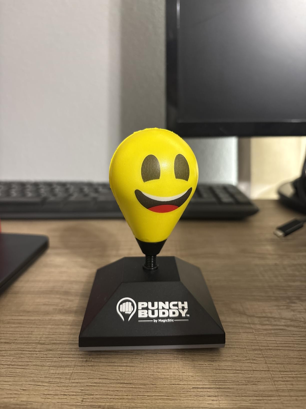 Desktop Punching Bag - Desk Fidget Toy for Stress Relief & Focus - Mini Suction Cup Punch Ball with Patented Griply™ Technology - Office Stress Reliever for Adults, Teens & Coworkers customer photo 1