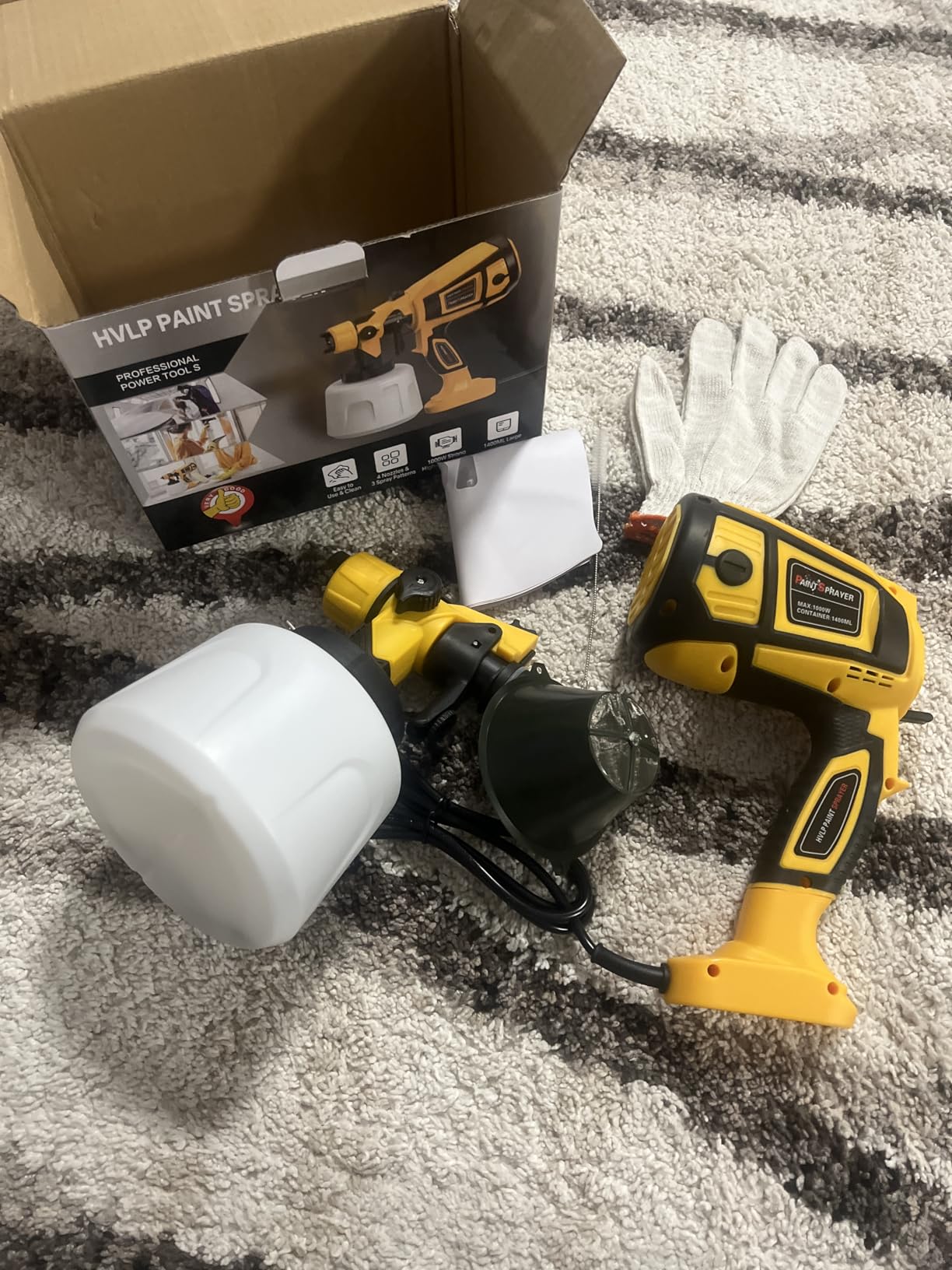 Paint Sprayer Tool 1000W High Power Electric Spray Paint Gun Easy to Clean for Furniture Cabinets House Painting customer photo 1