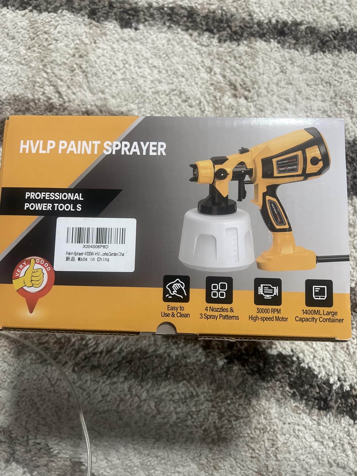 Paint Sprayer Tool 1000W High Power Electric Spray Paint Gun Easy to Clean for Furniture Cabinets House Painting customer photo 2