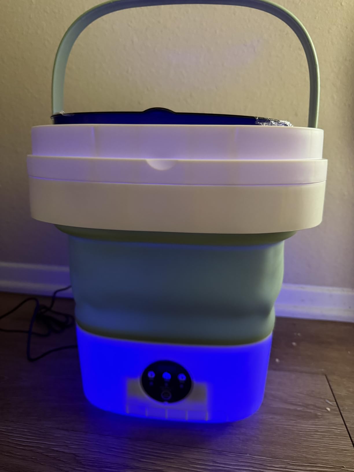 16L Foldable Portable Washing Machine, 45dB Quiet 3-Mode Mini Washer, No Installation Compact Laundry for Travel RV Dorm Apartment Camping, Green customer photo 1