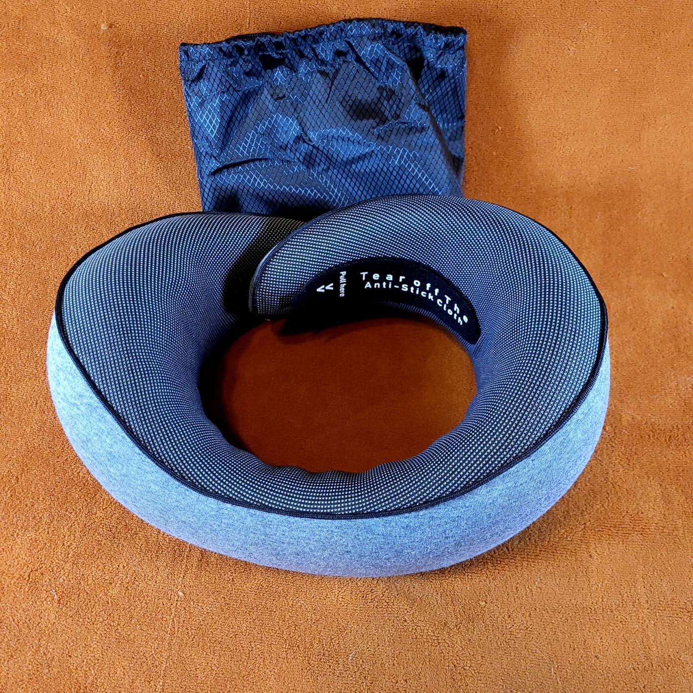 Travel Neck Pillow for Airplanes - 100% Memory Foam, 360° Head Support, Breathable & Washable Cover, Compact for Travel, Car & Flights customer photo 2