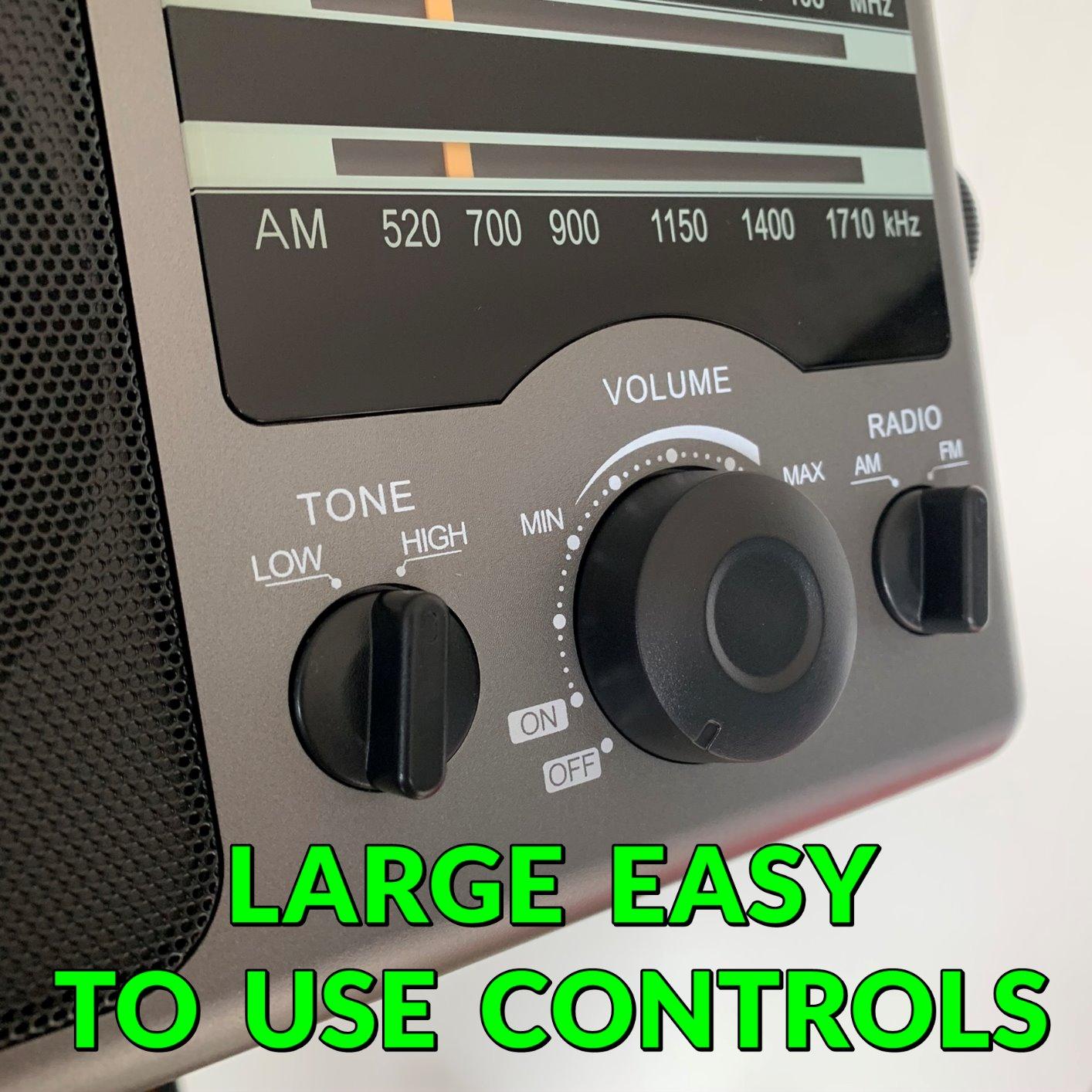 Radio Portable AM FM WB SW, Bluetooth Digital Radios Built-in 4000mah Rechargeable Battery/DC D*3 Cell Battery Operated, 10W Speaker, Tf/USB Playback, LCD Display Weather Alert for Home Outdoor Emergency customer photo 2