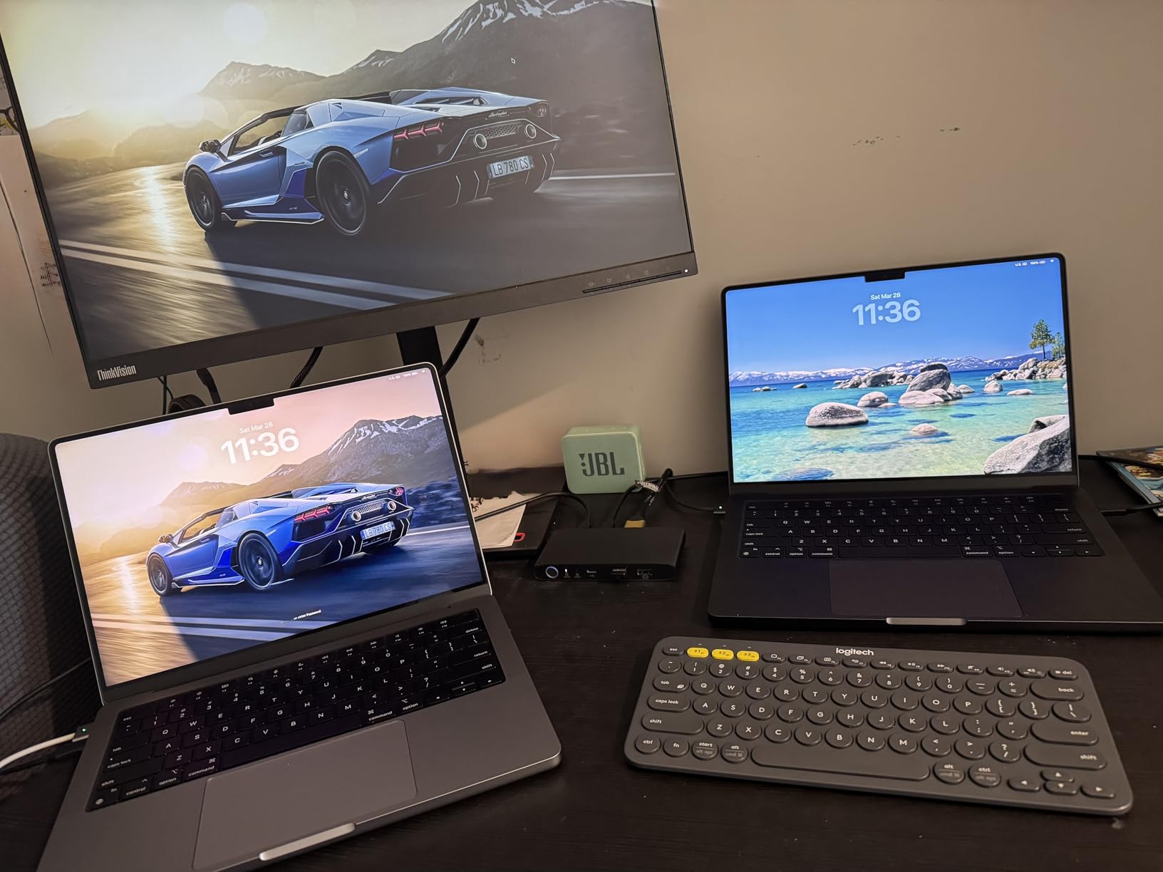 MINIX K1 USB C KVM Switch 1 Monitors 2 Computers, 4K@120Hz HDR, 100W PD 3.0, Dual USB-C Input KVM Switches, Share Keyboard & Mouse, Aluminum Design, Compatible with Windows, Mac, Linux, Android customer photo 1