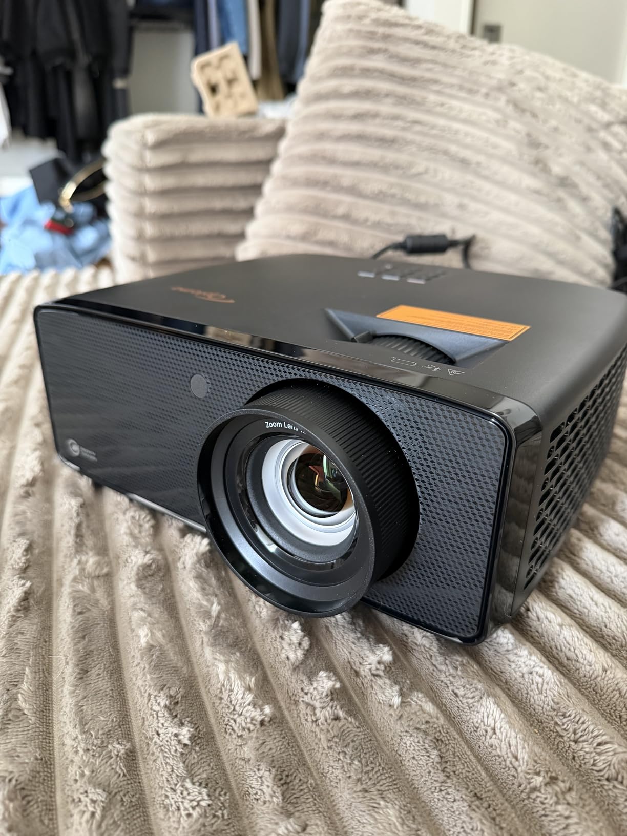Optoma UHZ36 4K UHD Laser HDR Home Theater Projector - Black customer photo 2