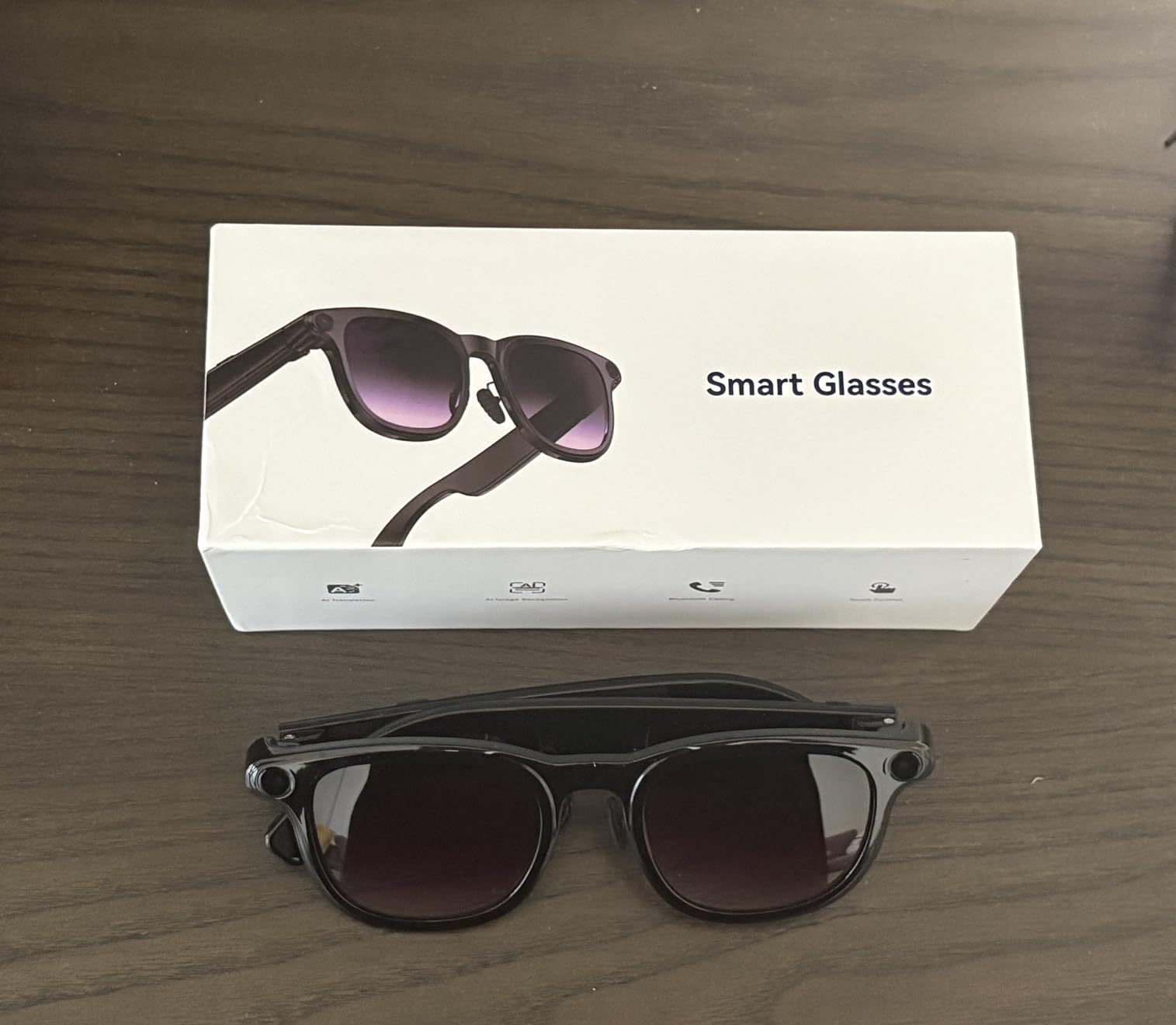 AI Smart Glasses with Camera, 8MP HD Bluetooth Camera Glasses, 1080P Video Recording Sunglasses for Women Men, Real Time Translation, Voice Assistant, Open-Ear Audio for Travel, Work Vlog (3 lenses) customer photo 1