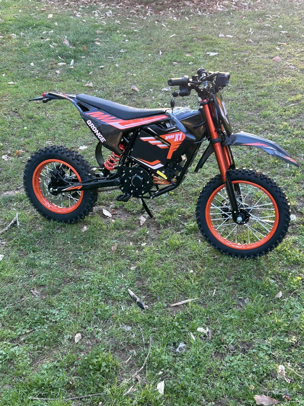 QRONGE X1 Spark Electric Dirt Bike, Electric-Bike with 60V 28.8Ah Battery, 4500 Peak Motor, 50MPH, Electric Motorcycle for Mountain Off-Road Adults Teens customer photo 2