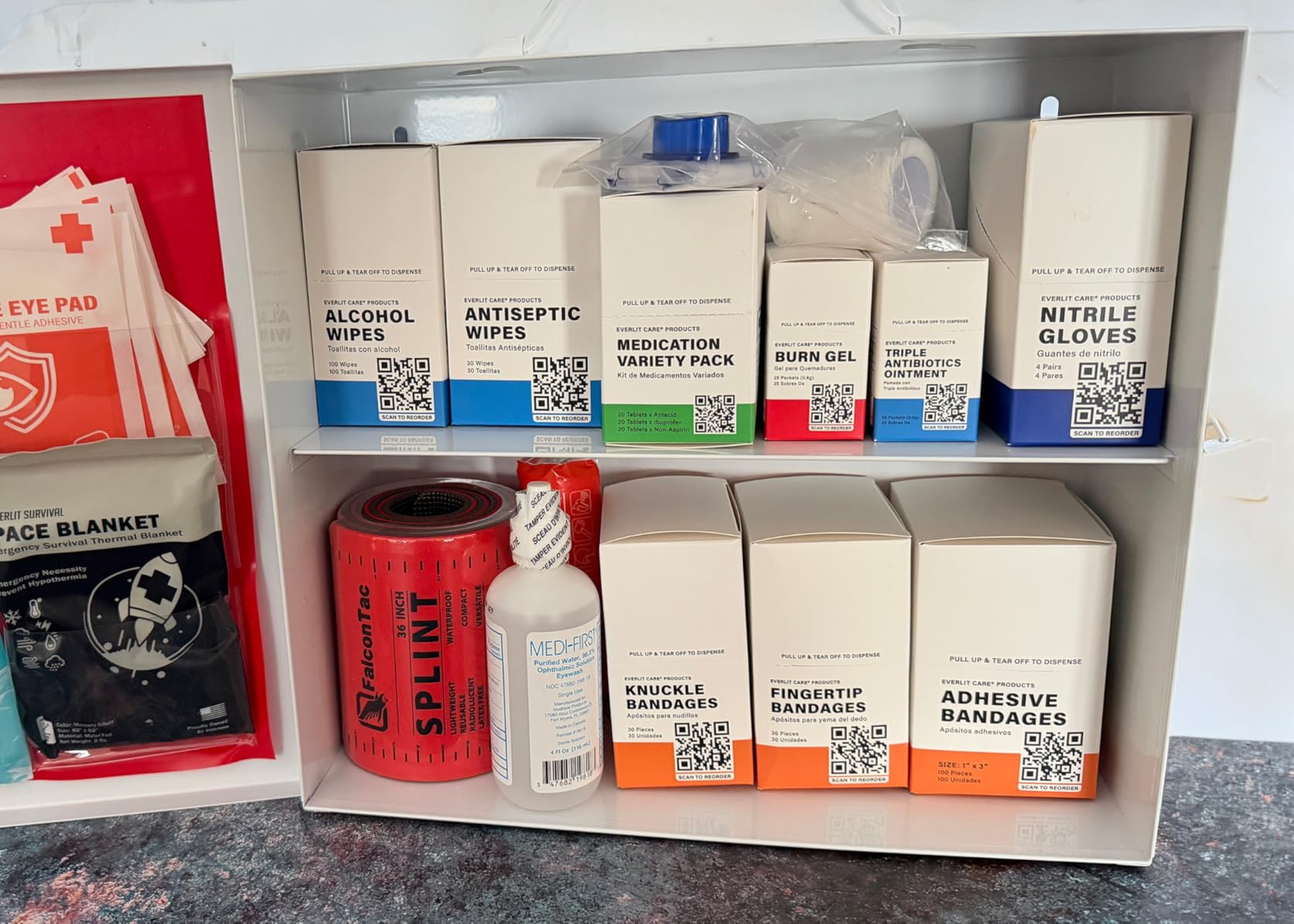 2-Shelf OSHA-Compliant First Aid Kit, ANSI Class A 50 Person Emergency First Aid Cabinet for Business, Job Site, Industrial Manufacturing Facility, Restaurant, and Kitchen customer photo 1