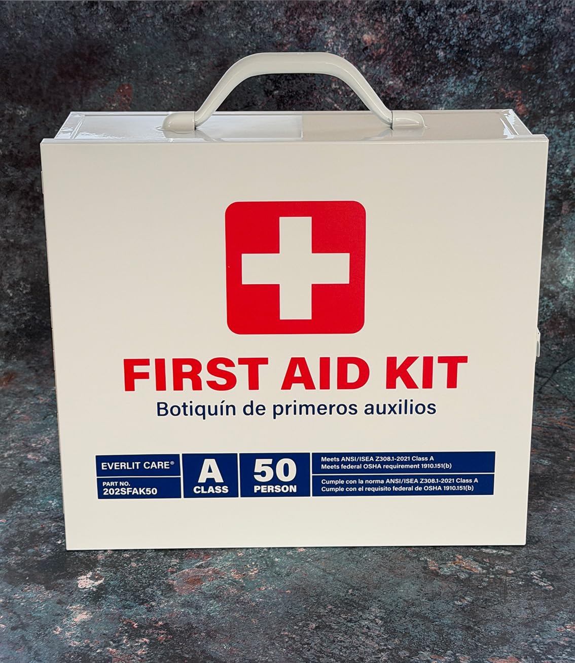 2-Shelf OSHA-Compliant First Aid Kit, ANSI Class A 50 Person Emergency First Aid Cabinet for Business, Job Site, Industrial Manufacturing Facility, Restaurant, and Kitchen customer photo 2