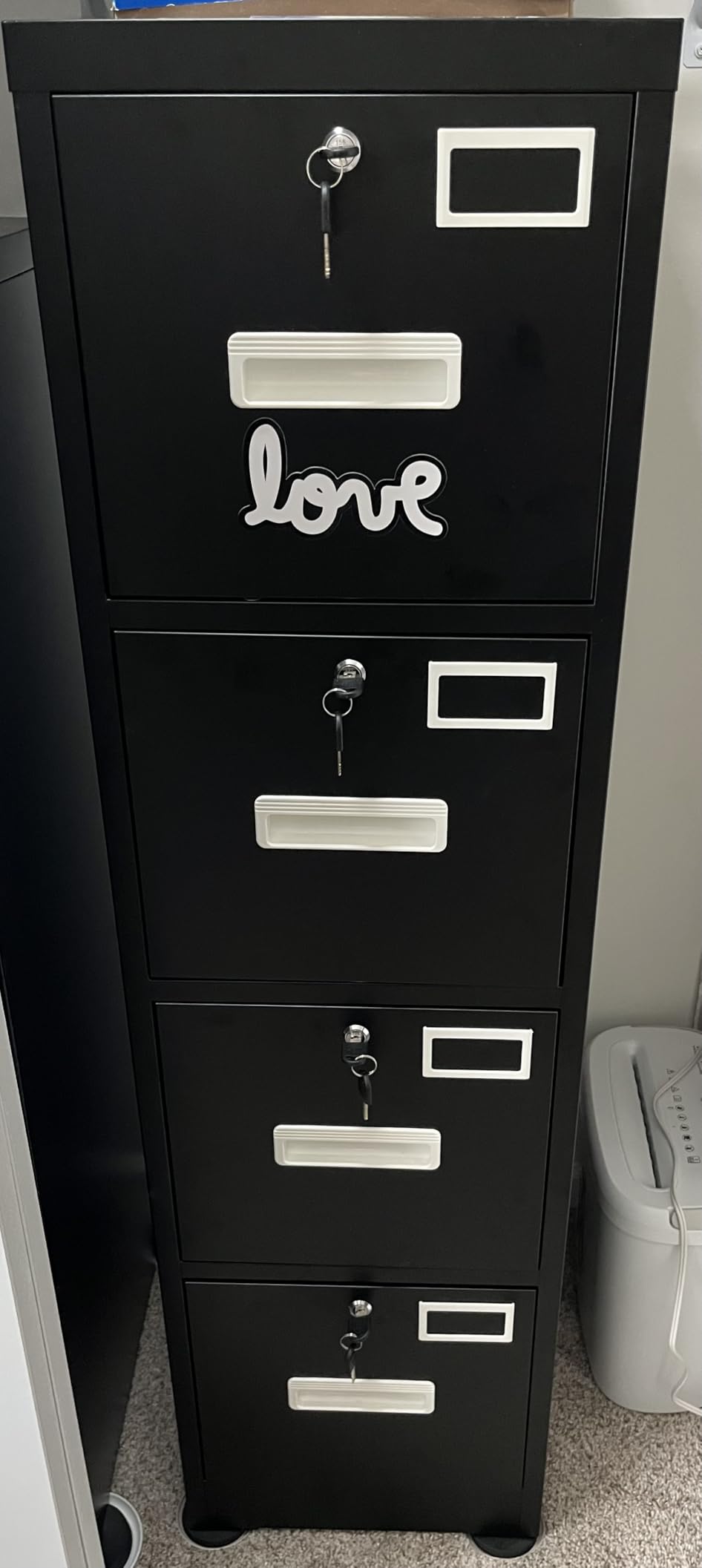 SUXXAN Metal 2 Drawer Lateral File Cabinet with Lock - Wide Filing Cabinet for Letter/Legal/F4/A4 Hanging Files customer photo 1