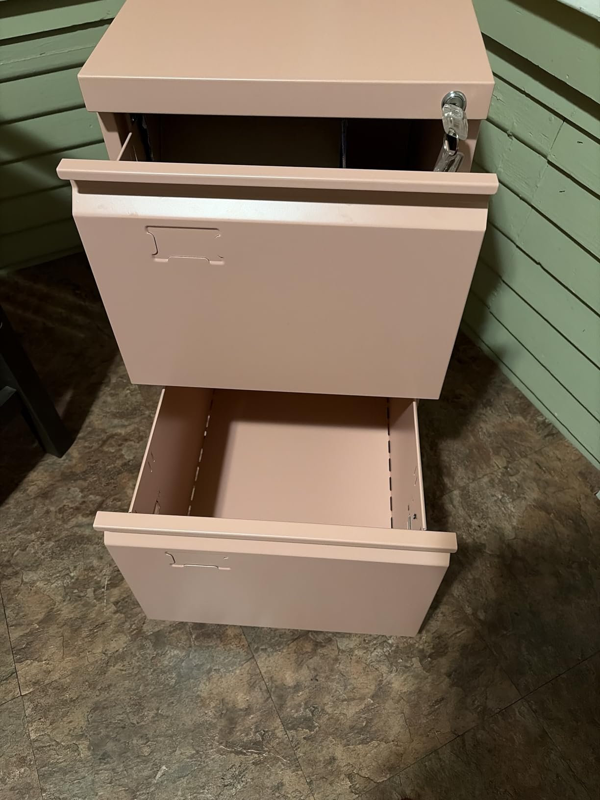 SUXXAN Metal 2 Drawer Lateral File Cabinet with Lock - Wide Filing Cabinet for Letter/Legal/F4/A4 Hanging Files customer photo 2