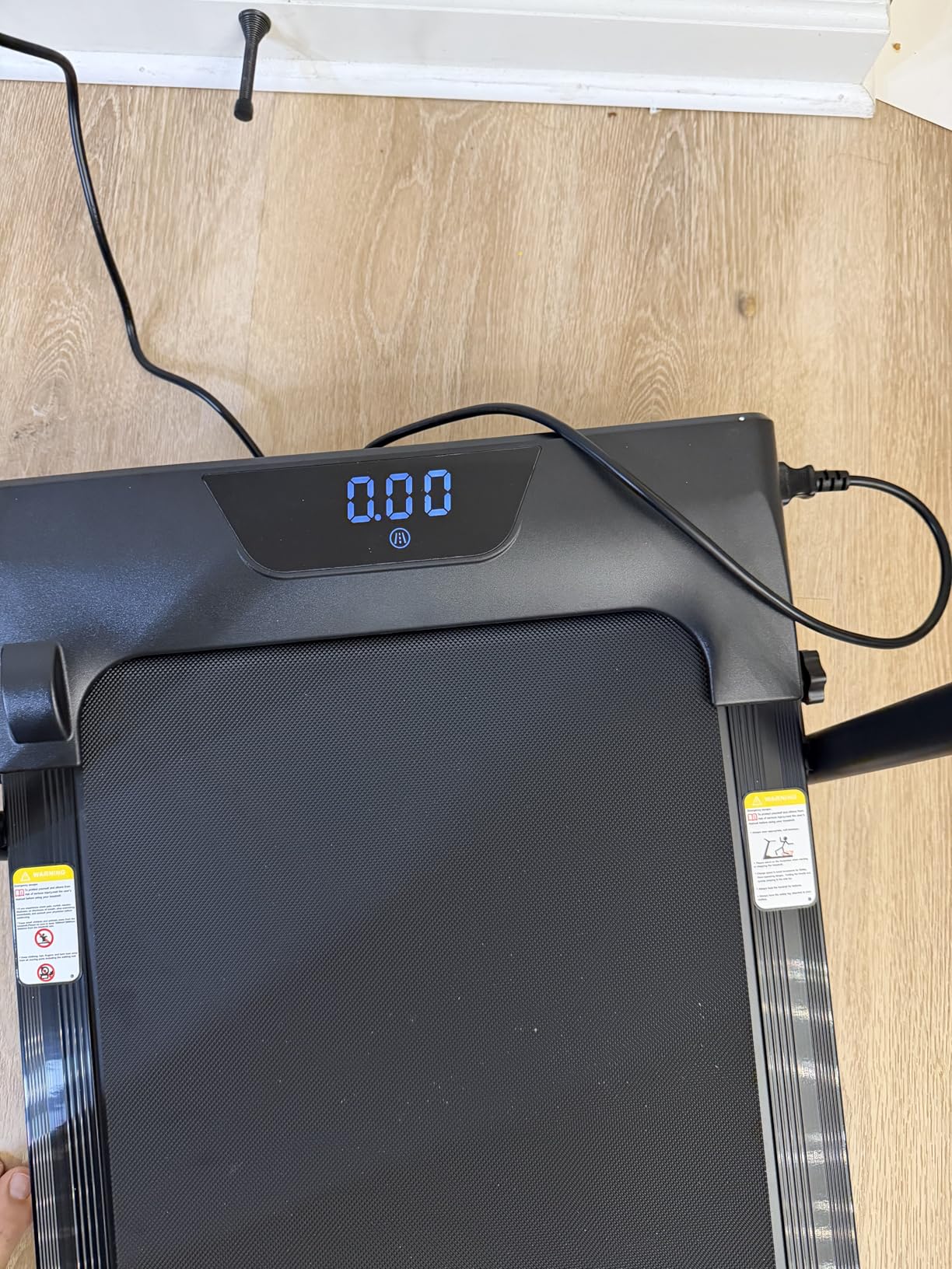 CURSOR FITNESS Walking Pad with 15% Incline 0.6-6.2MPH Foldable Portable Treadmill 2.5HP Compact Walking Pad for Home Small Space 300LBS with Remote Control customer photo 1