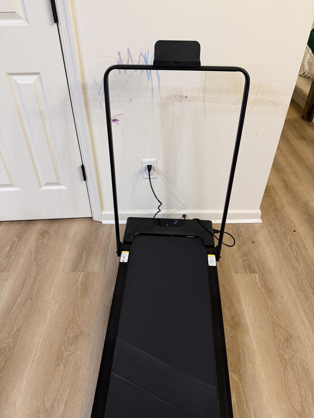 CURSOR FITNESS Walking Pad with 15% Incline 0.6-6.2MPH Foldable Portable Treadmill 2.5HP Compact Walking Pad for Home Small Space 300LBS with Remote Control customer photo 2