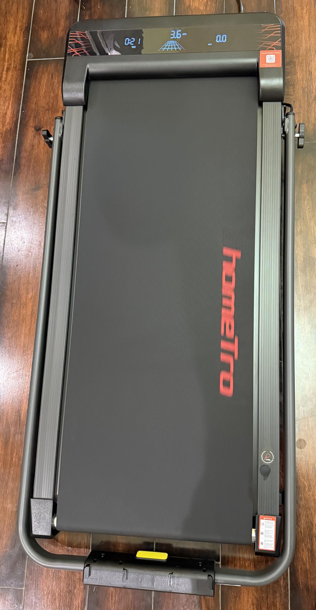 Walking Pad Treadmill with 9% Incline & Dual LED Display, 4 in 1 Foldable Treadmill with Handle bar for Home/Office, 3.5HP Portable Under Desk Treadmills with Magnetic Remote & APP Control customer photo 1