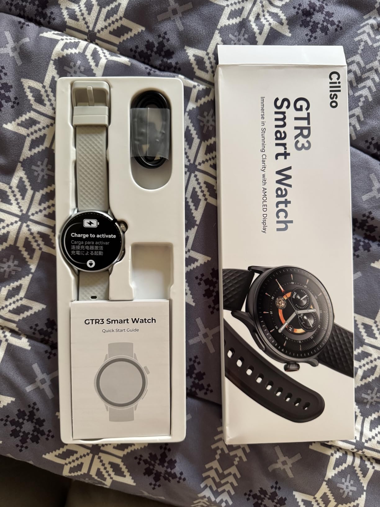 Smart Watch for Men Women, 1.46'' AMOLED Ultra-HD Screen Fitness Tracker with Heart Rate/Sleep/SpO2 Monitor, Answer/Make Call, 3ATM Waterproof Smartwatch for iPhone/Samsung/Android, 110+ Sport Modes customer photo 1