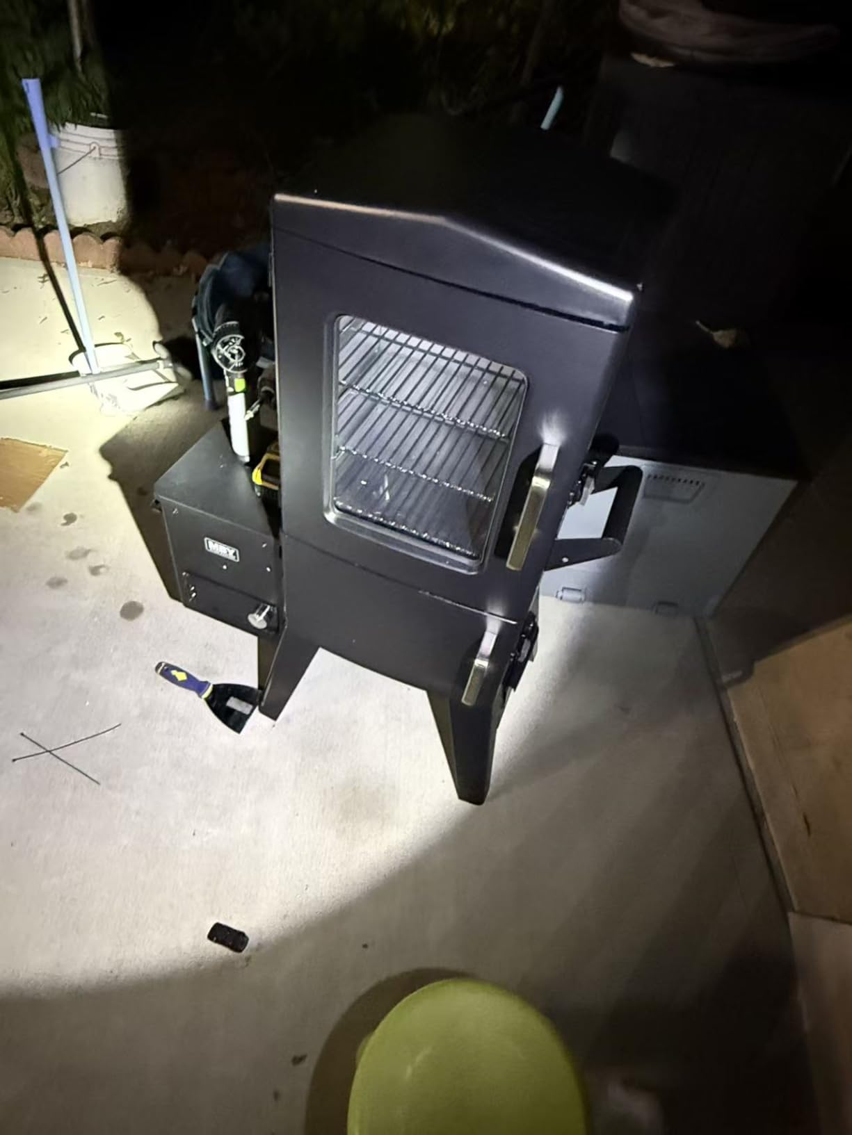 Pellet Smoker with Cover, Electric Wood Pellet Smoker Grill With Meat Probe and Hook, 616 Sq in Cooking Area LED Display Temperature Control, Outdoor Cooking, Patio, Garden Barbecue customer photo 1