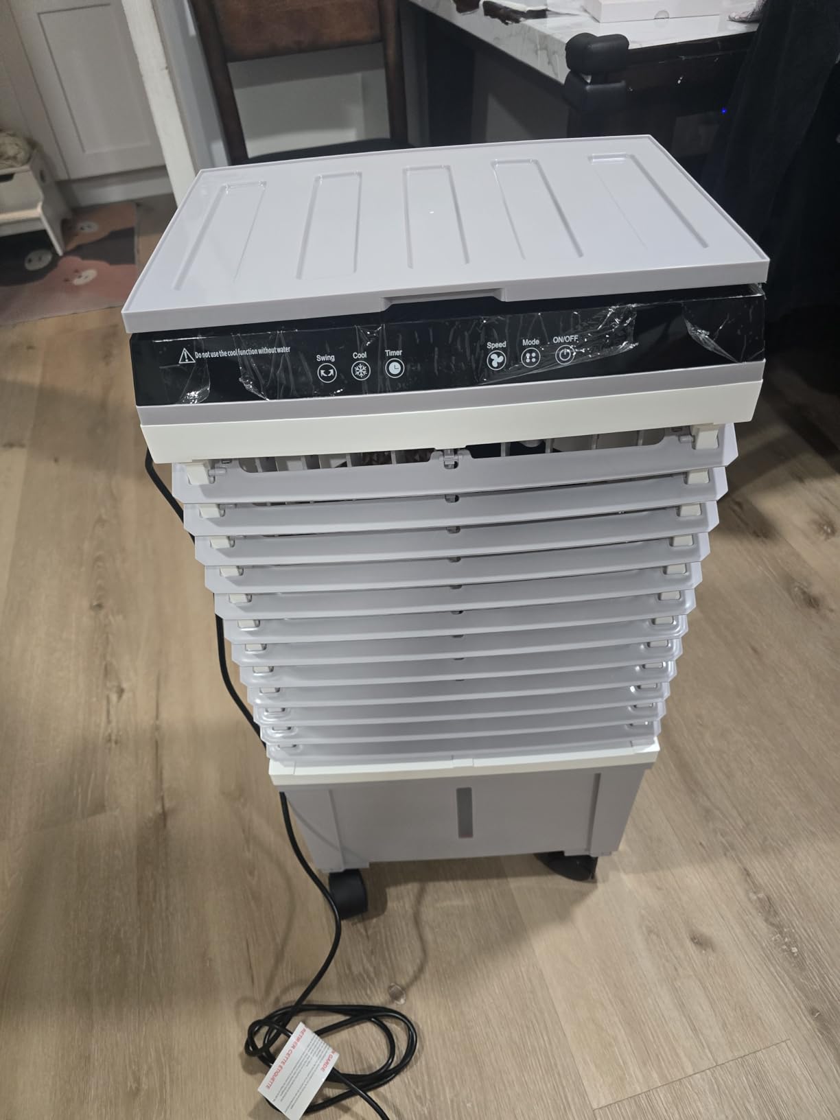 Swamp Cooler, 1800CFM Air Cooler with 5.3 Gal Water Tank, 2 Modes 3 Speeds, 6 Ice Boxes, 120°Oscillation, 12H Timer, Evaporative Air Cooler for Indoor, Home, Office customer photo 1