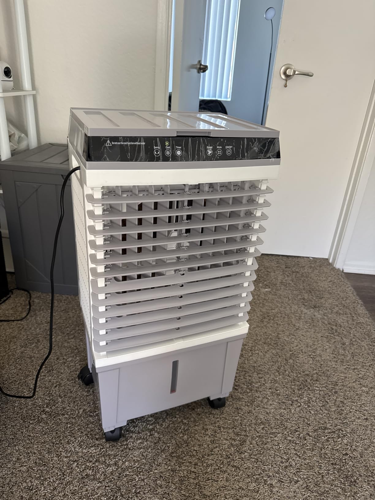 Swamp Cooler, 1800CFM Air Cooler with 5.3 Gal Water Tank, 2 Modes 3 Speeds, 6 Ice Boxes, 120°Oscillation, 12H Timer, Evaporative Air Cooler for Indoor, Home, Office customer photo 2