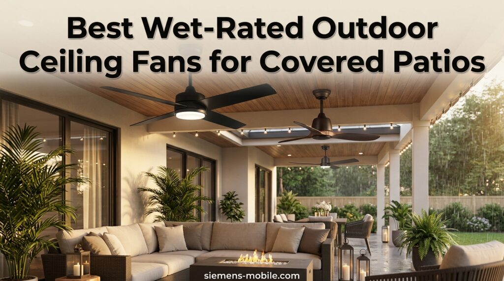 Best Wet-Rated Outdoor Ceiling Fans for Covered Patios